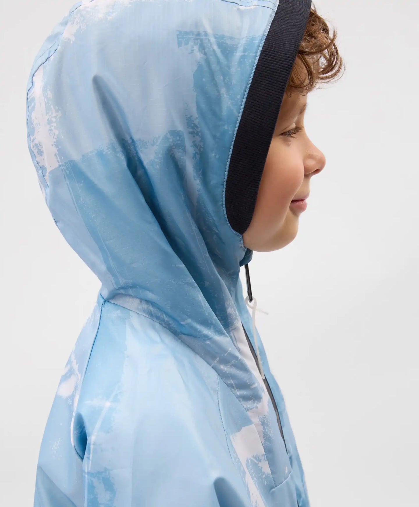 Jachetă cu glugă pentru băiat, cu imprimeu albastru, Gulliver