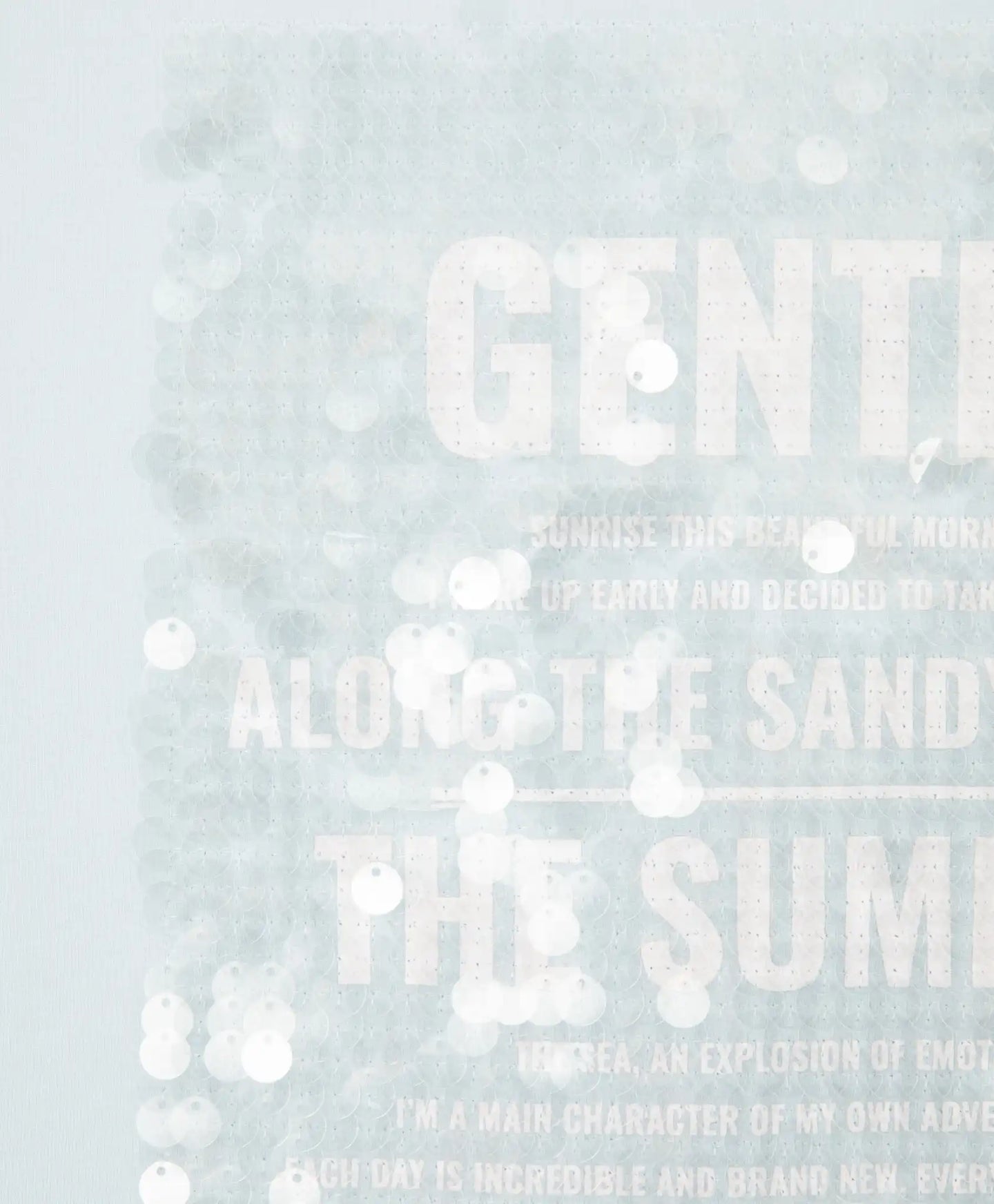 Tricou oversize pentru fată cu decorațiune din paiete transparente, albastru, Gulliver