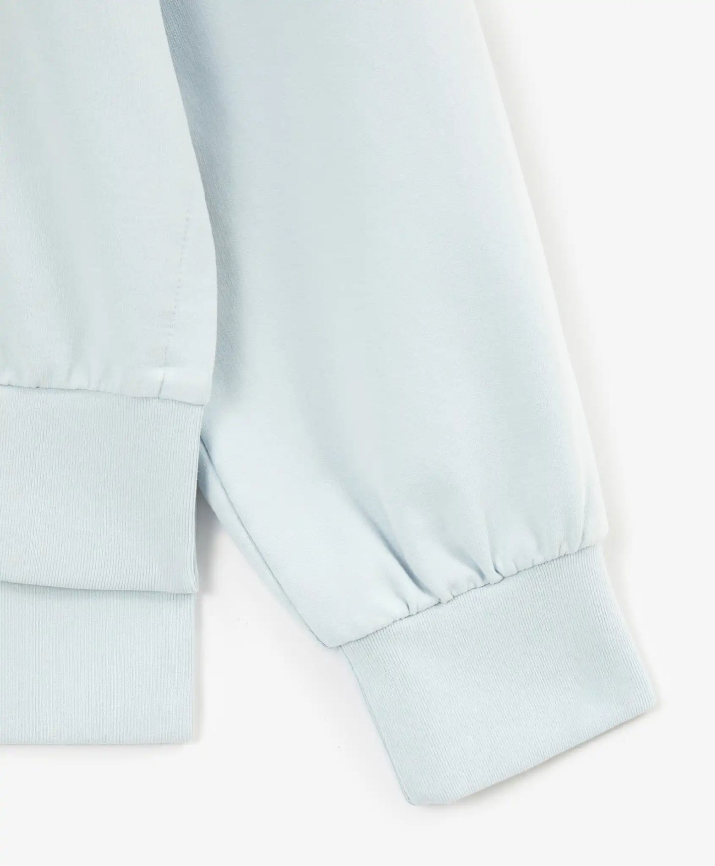 Hanorac cu glugă pentru fete cu siluetă moderat oversized și decorație din paiete transparente albastre Gulliver