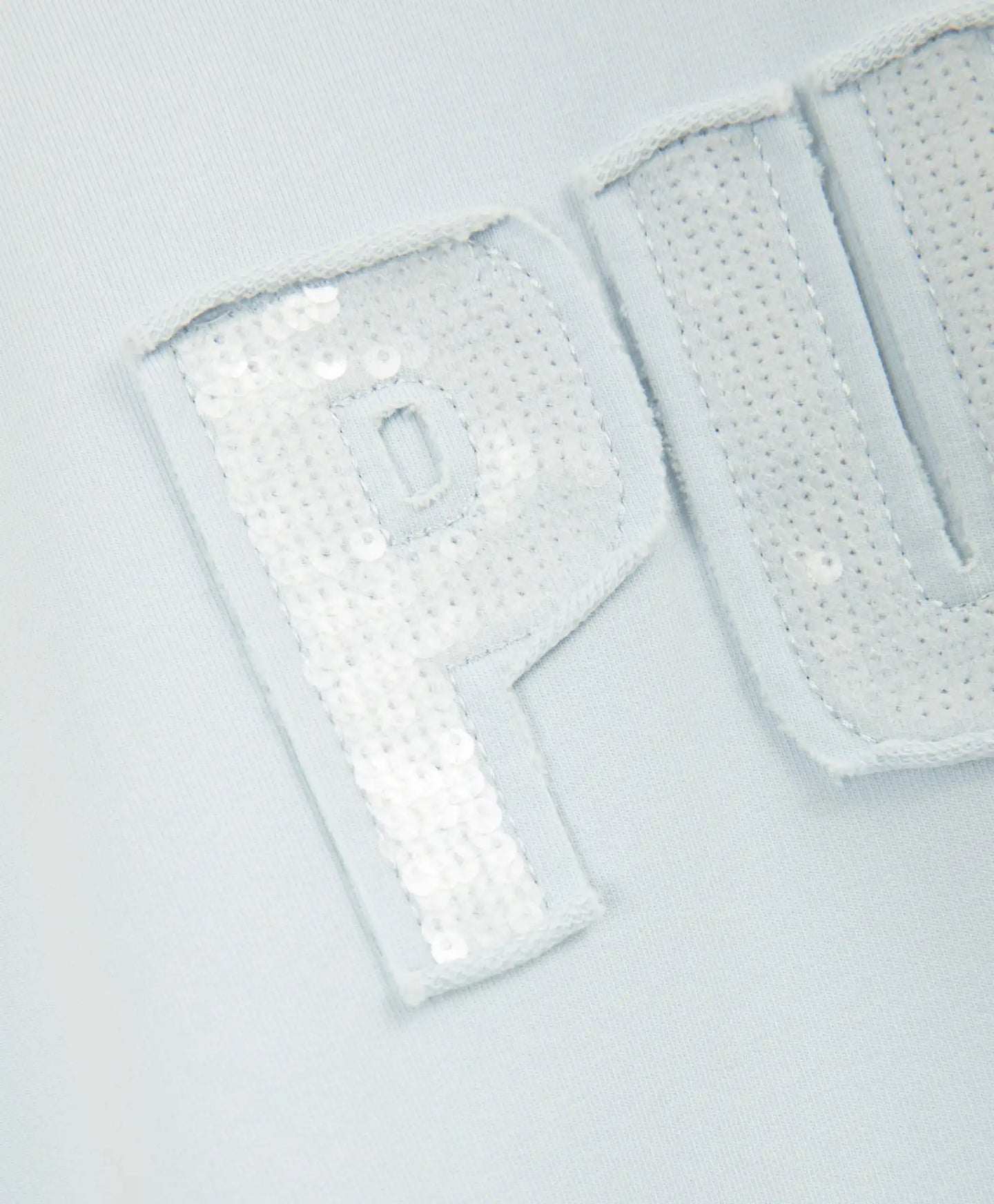 Hanorac cu glugă pentru fete cu siluetă moderat oversized și decorație din paiete transparente albastre Gulliver