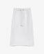 Fustă tricotată albă, cu talie medie și inserții reiate, Gulliver
