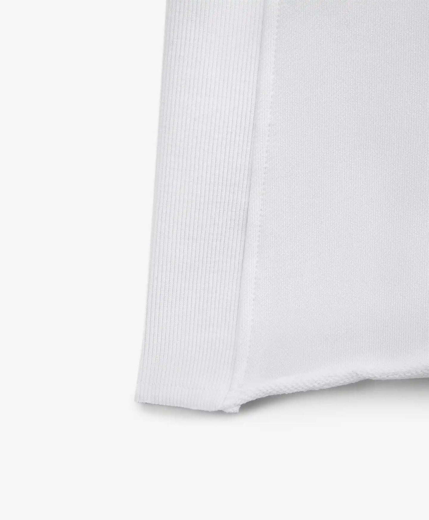 Fustă tricotată albă, cu talie medie și inserții reiate, Gulliver