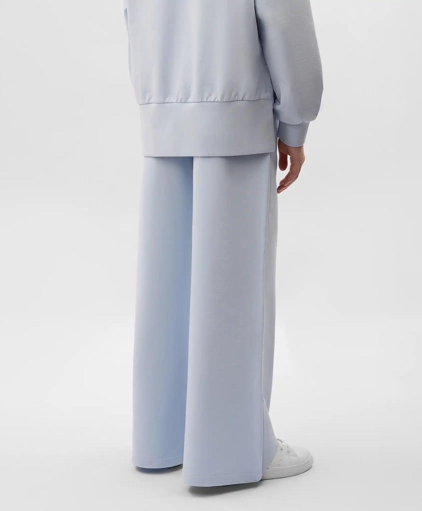 Pantaloni palazzo pentru fată, din footer, albaștri, Gulliver