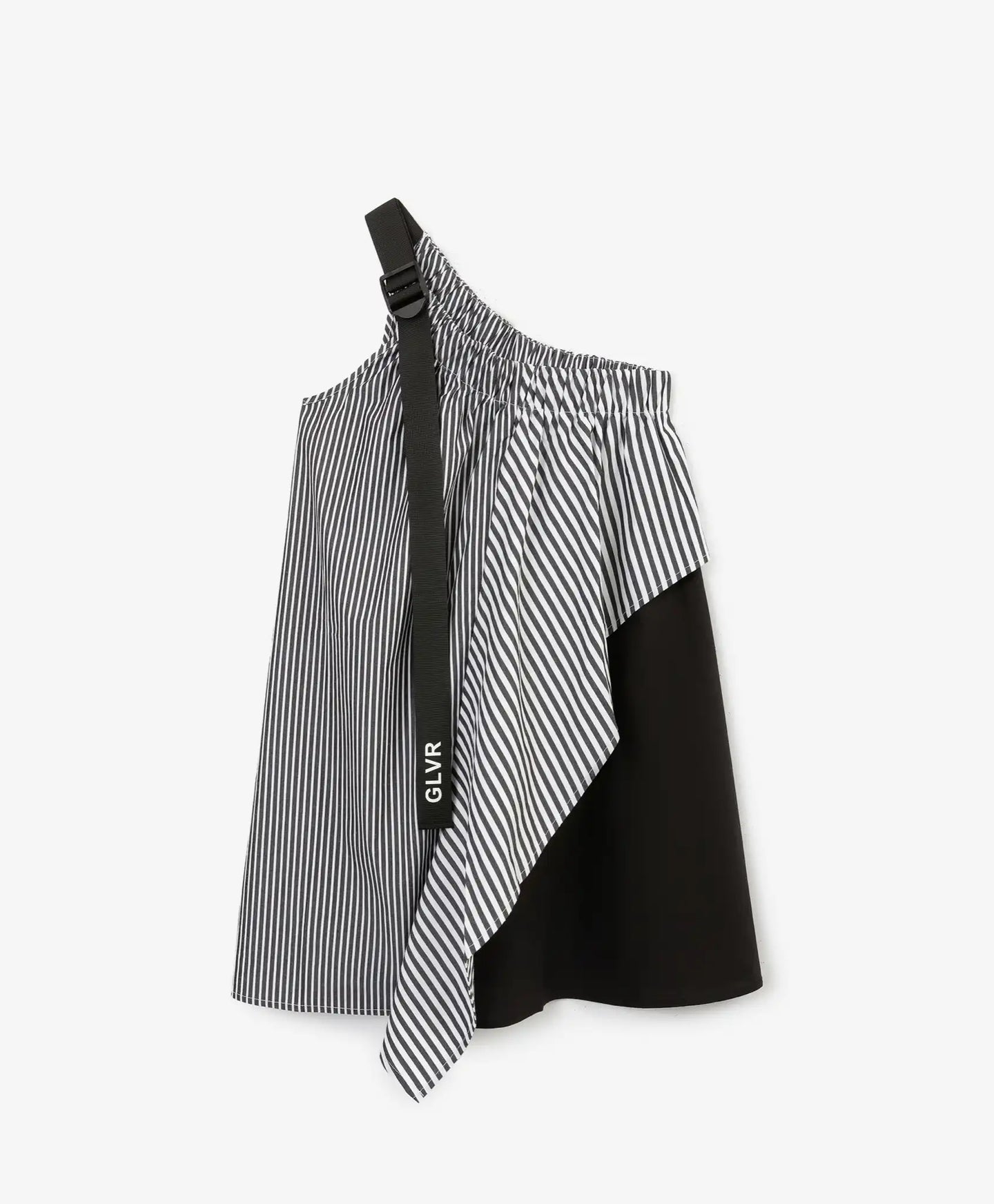 Sărafan textil pentru copii, cu croi asimetric și un umăr descoperit, combinat, Gulliver.