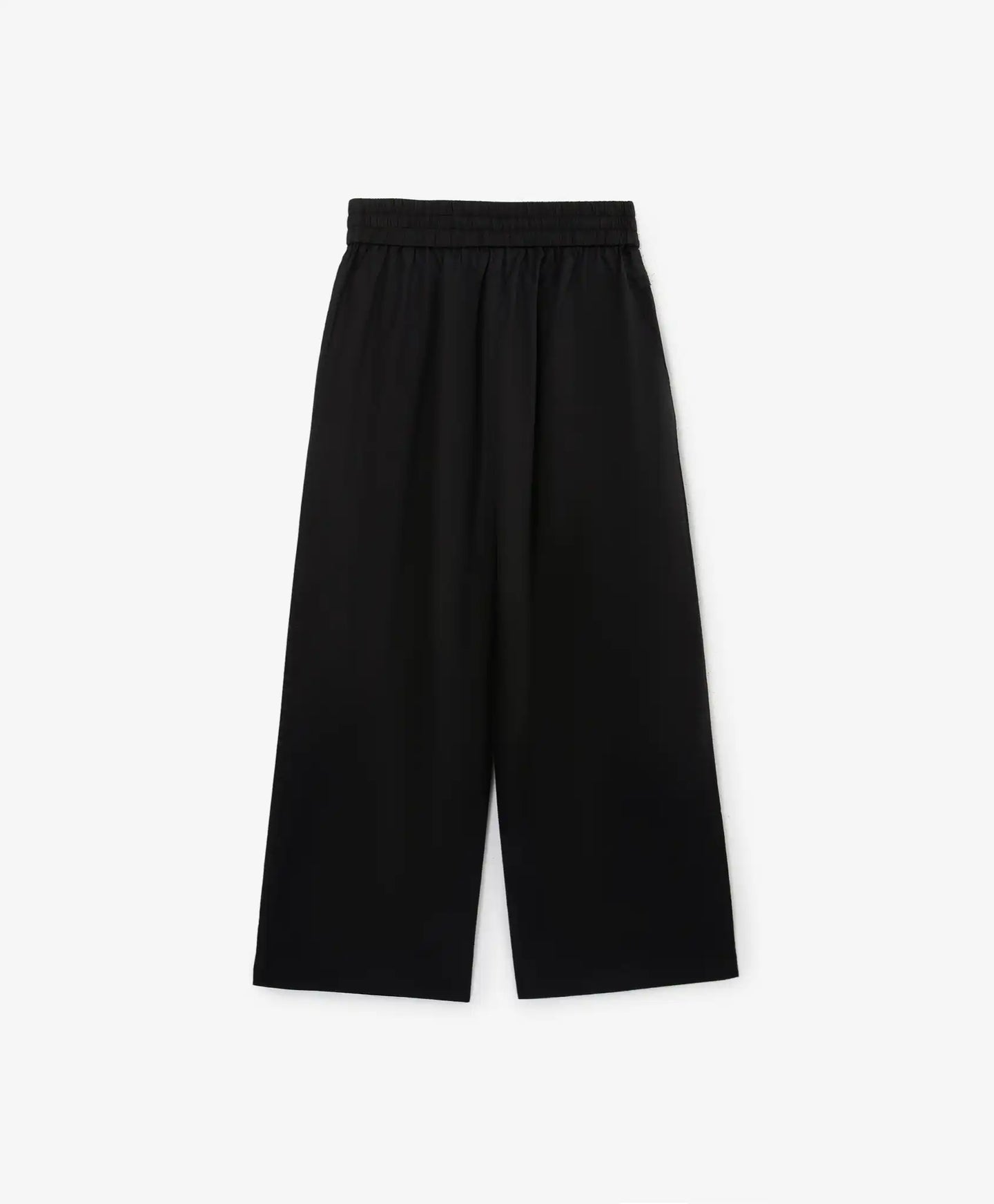 Pantaloni palazzo pentru fată, din satin, cu detalii detașabile, negri, Gulliver