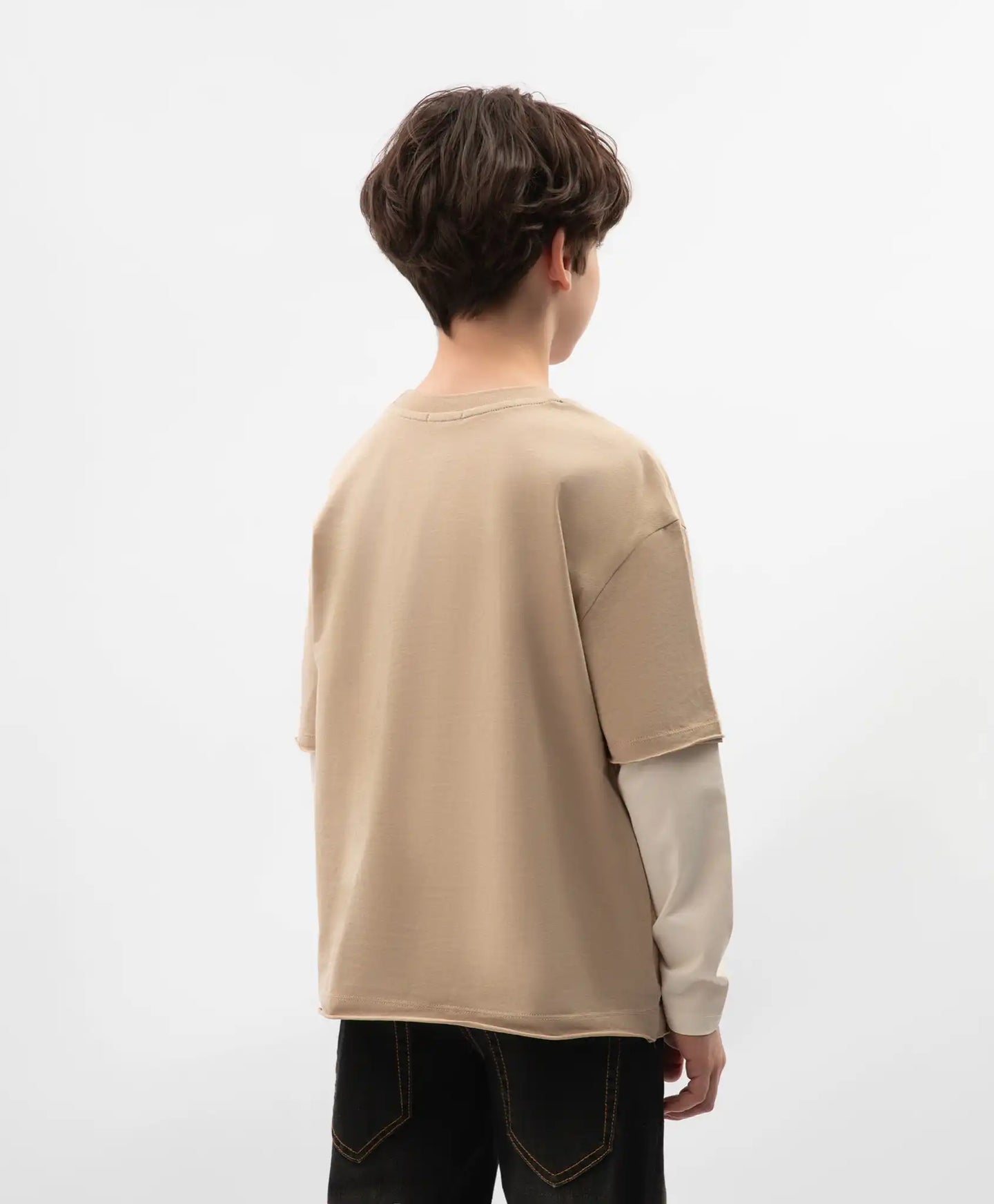 Longsleeve pentru băieți cu imitație de straturi bej Gulliver