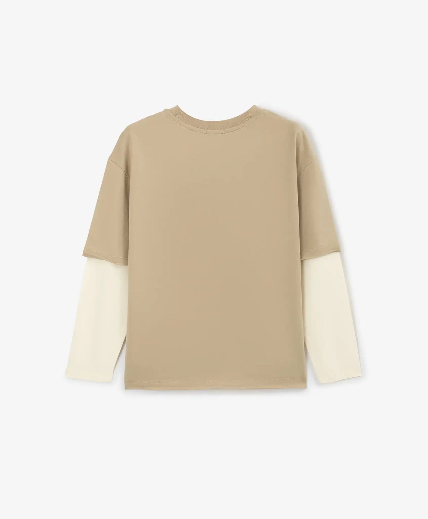 Longsleeve pentru băieți cu imitație de straturi bej Gulliver