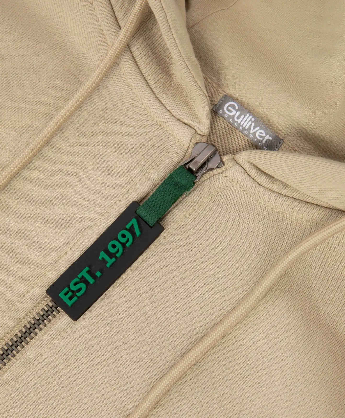 Hanorac deschis cu glugă pentru băieți din material de bumbac bej Gulliver