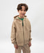 Hanorac deschis cu glugă pentru băieți din material de bumbac bej Gulliver