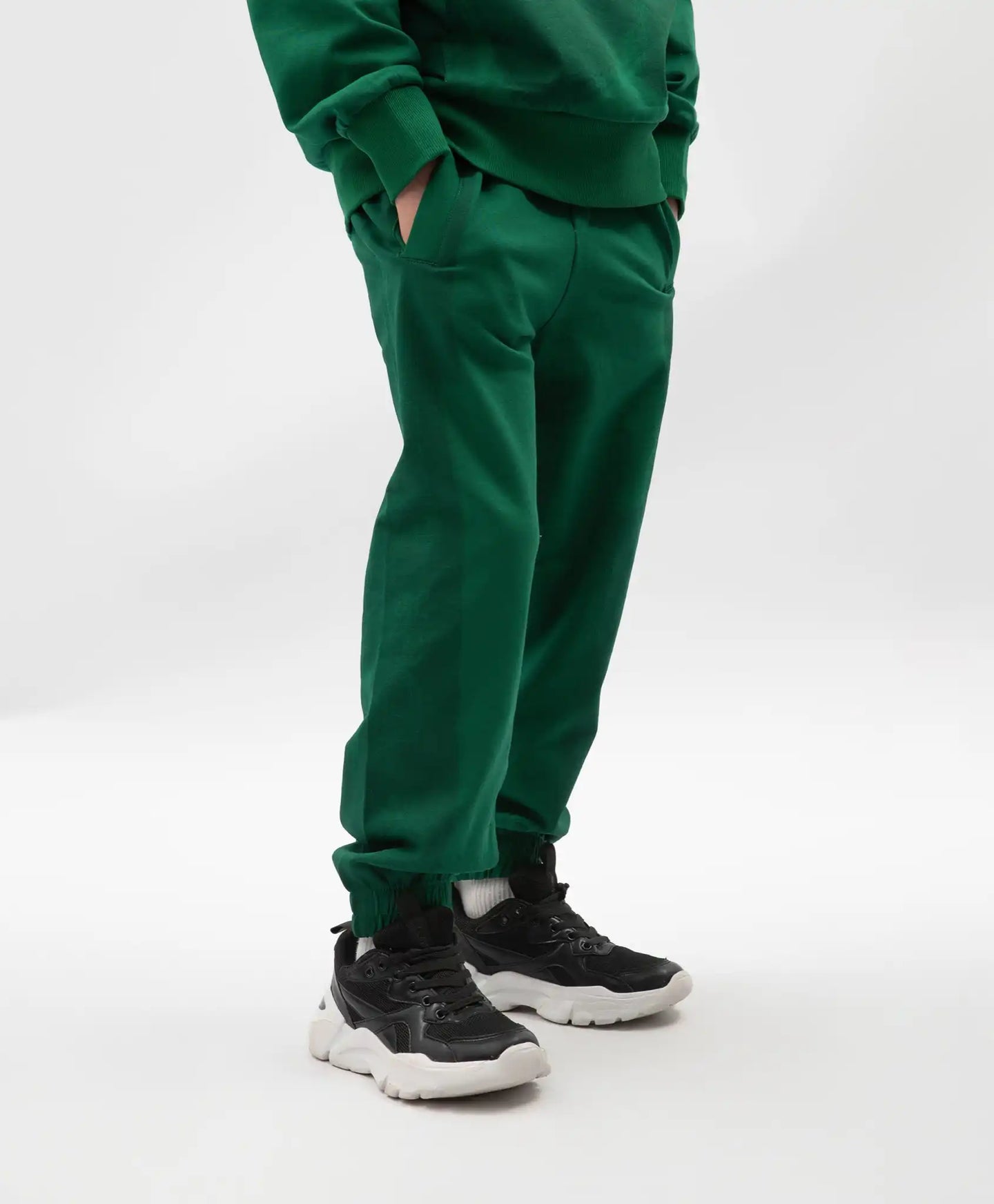 Pantaloni jogger pentru băiat, din tricot, verzi, Gulliver