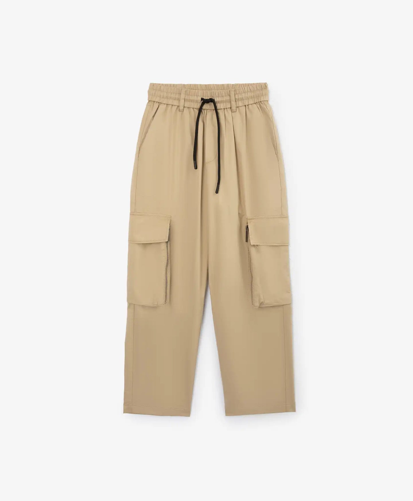 Pantaloni textili pentru băiat, cu buzunare cargo, bej, Gulliver