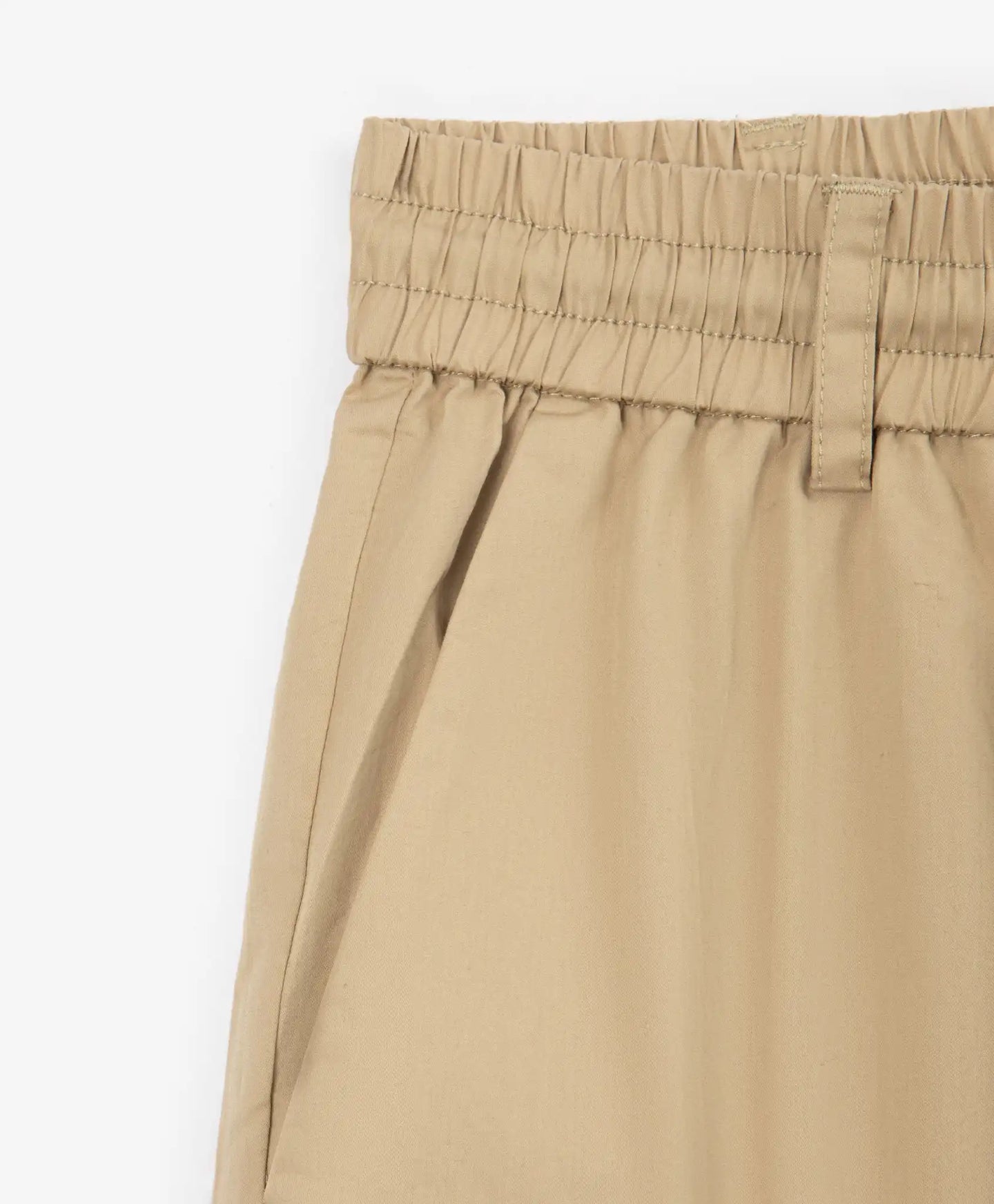 Pantaloni textili pentru băiat, cu buzunare cargo, bej, Gulliver