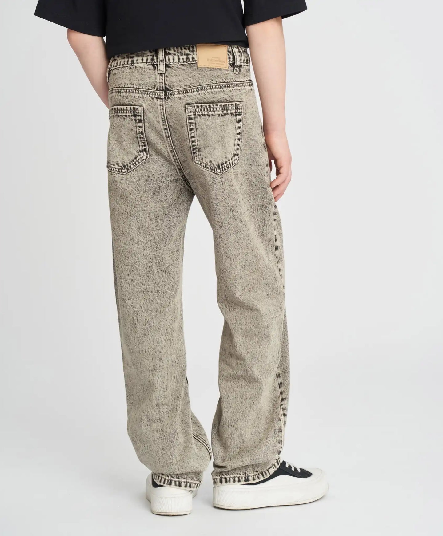 Blugi drepți pentru copii, gri, Button Blue