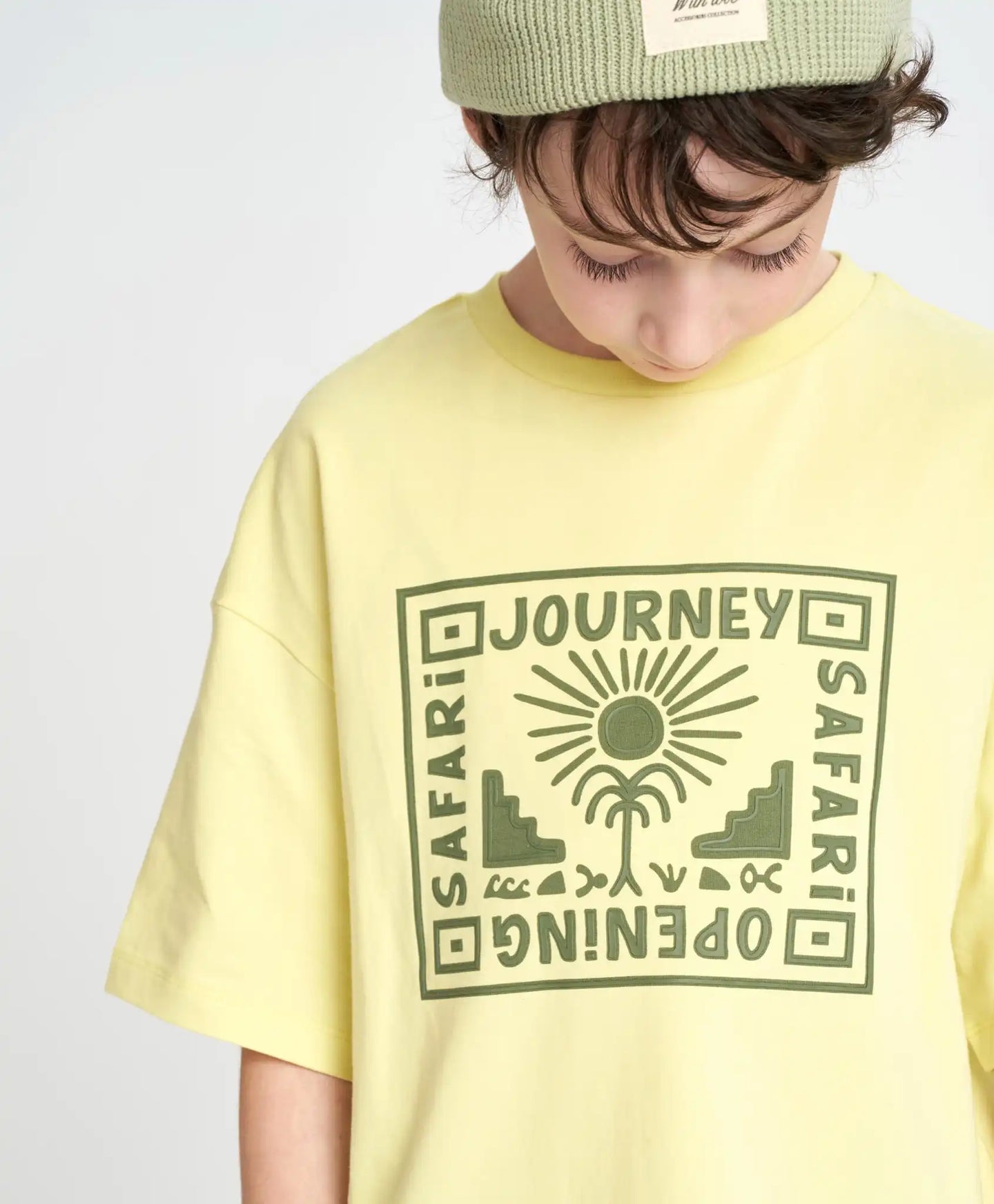 Tricou cu mânecă scurtă pentru băiat, galben, oversize, cu imprimeu, Button Blue