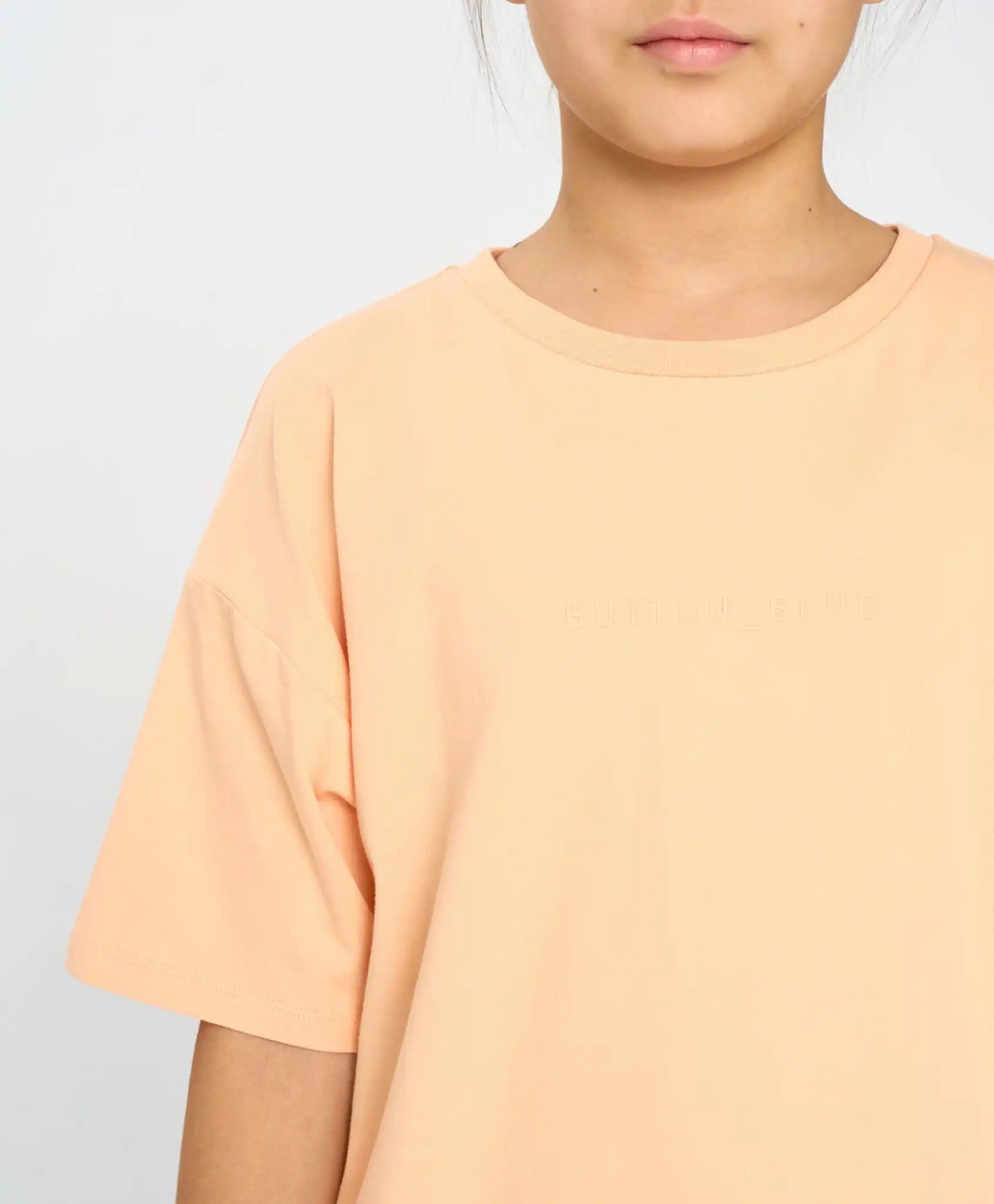 Tricou de bază pentru copii, portocaliu, cu mânecă scurtă, Button Blue