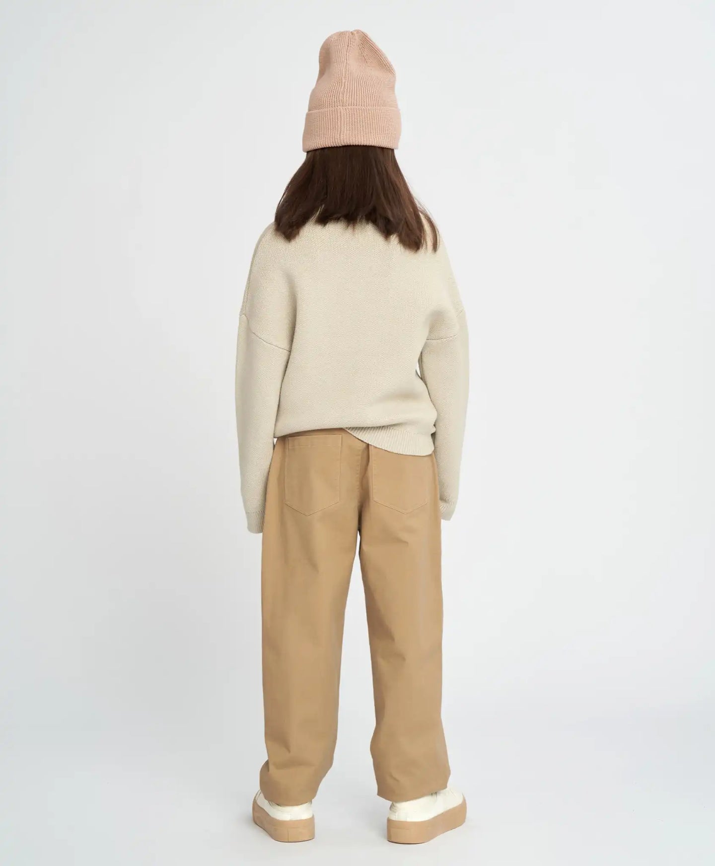 Pulover pentru fete gri oversized cu lama Button Blue