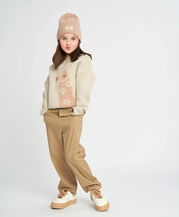 Pantaloni chino pentru copii, bej, cu buzunare, Button Blue