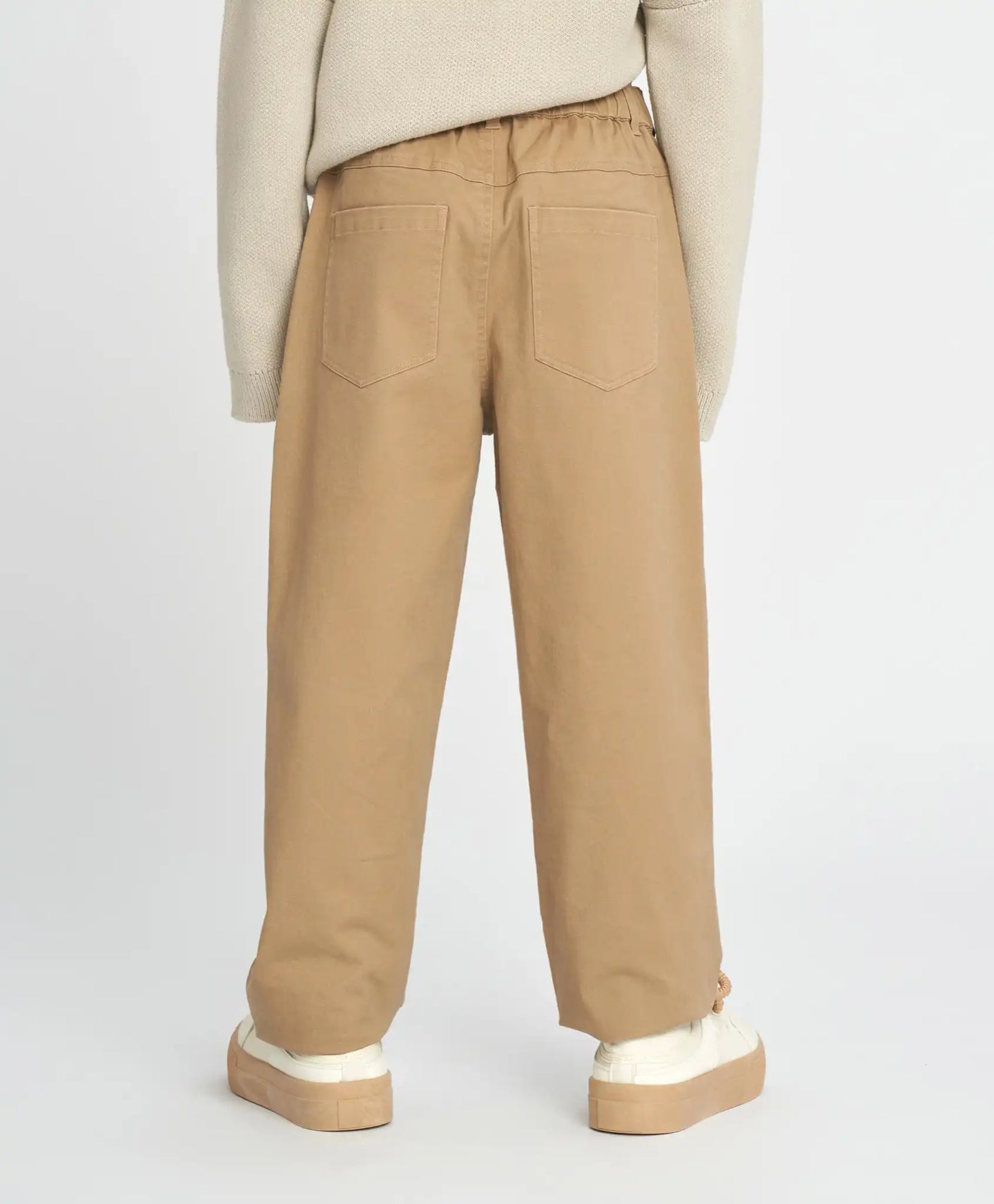 Pantaloni chino pentru copii, bej, cu buzunare, Button Blue