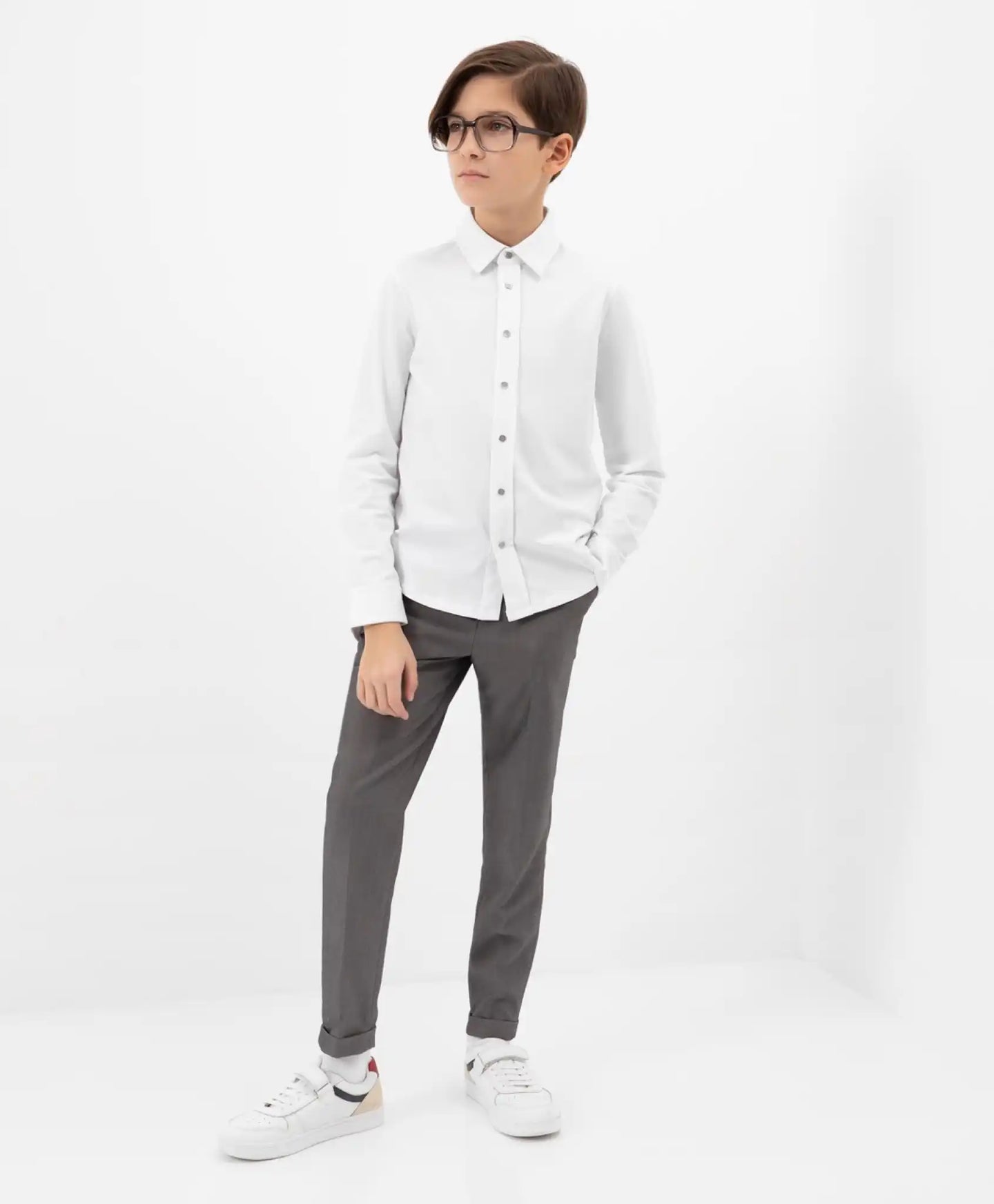 Cămașă albă cu mâneci lungi Gulliver