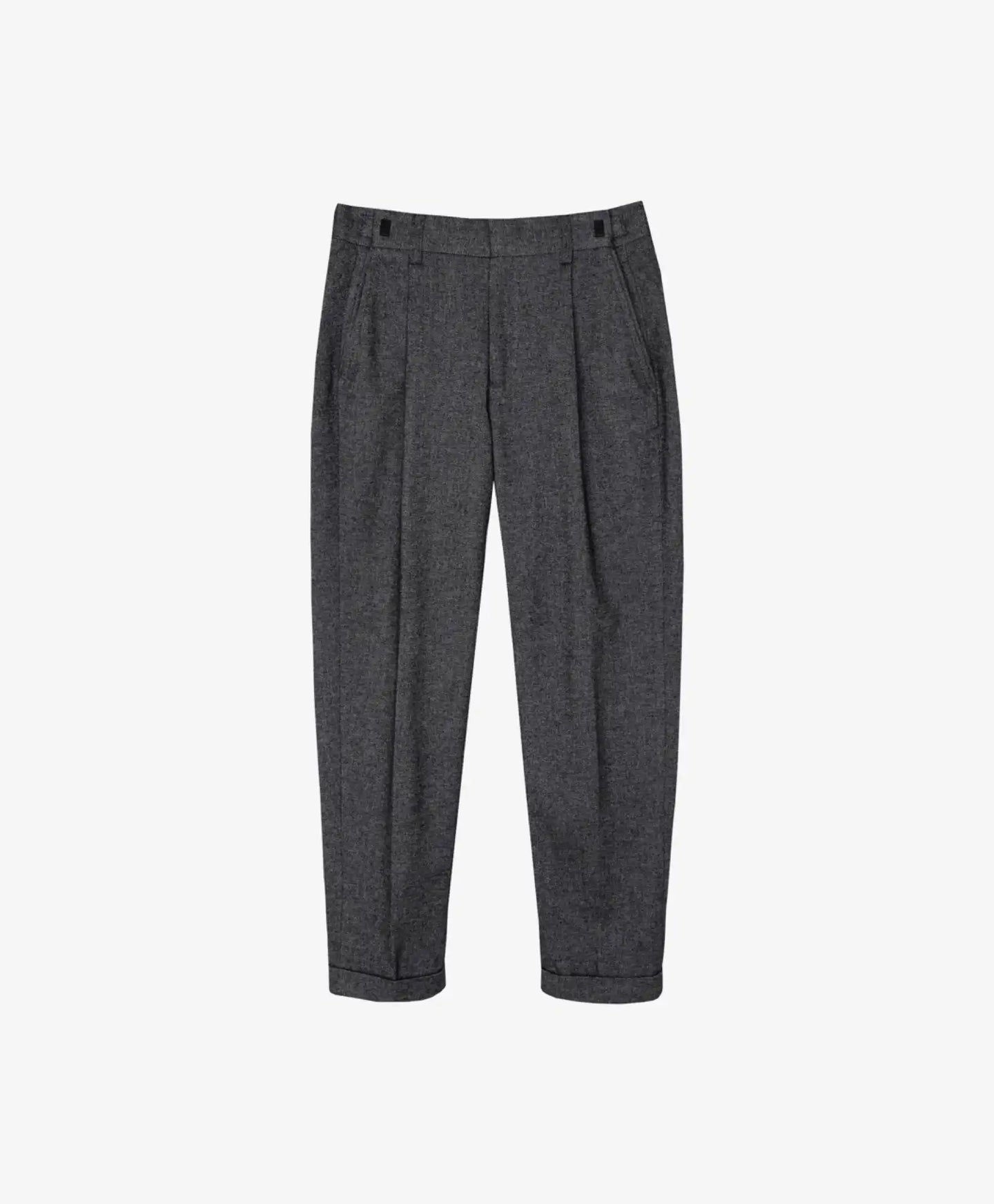 Pantaloni din tweed, conici spre gleznă, gri, Gulliver