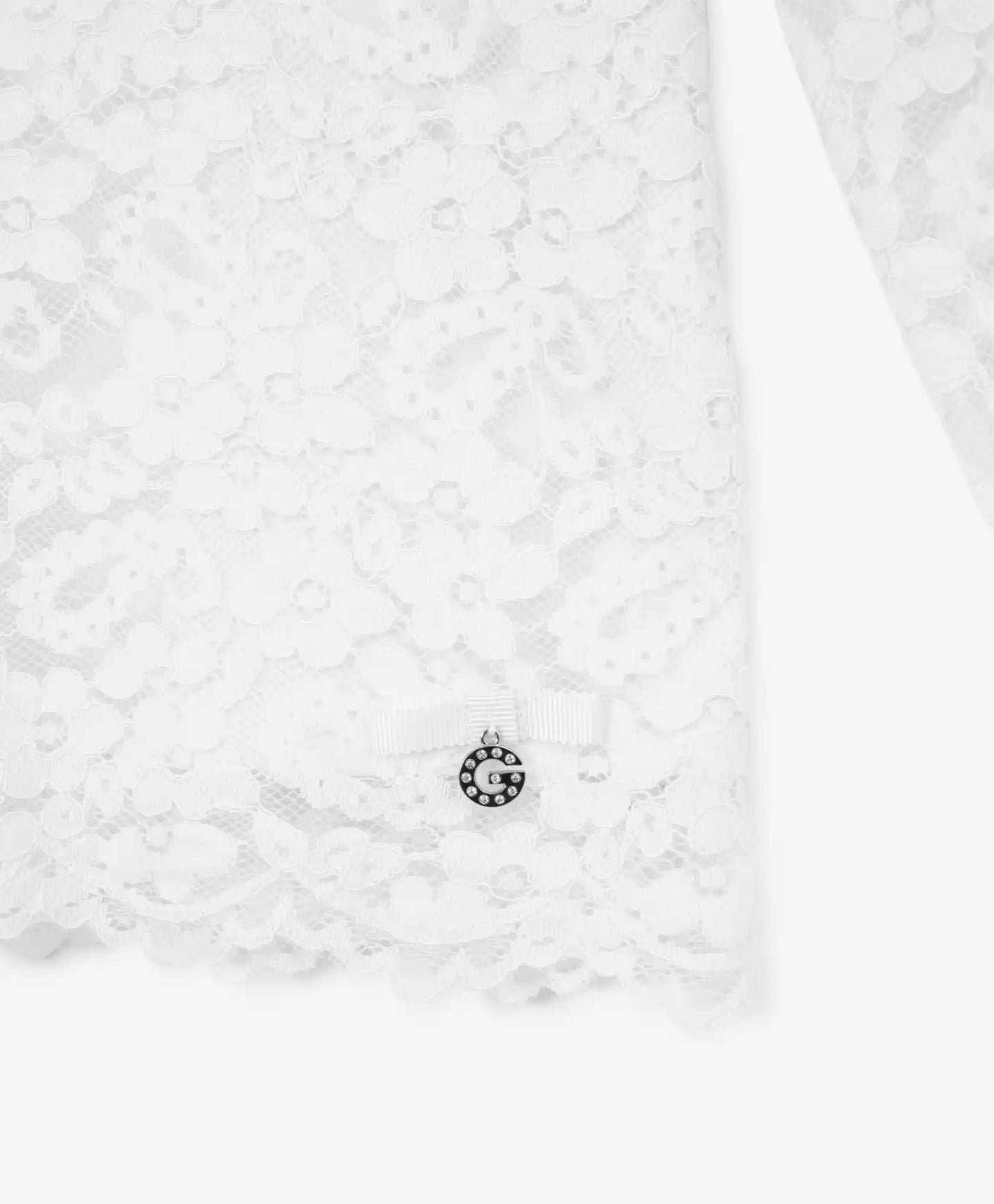 Bluza din dantelă cu mâneci lungi albă Gulliver