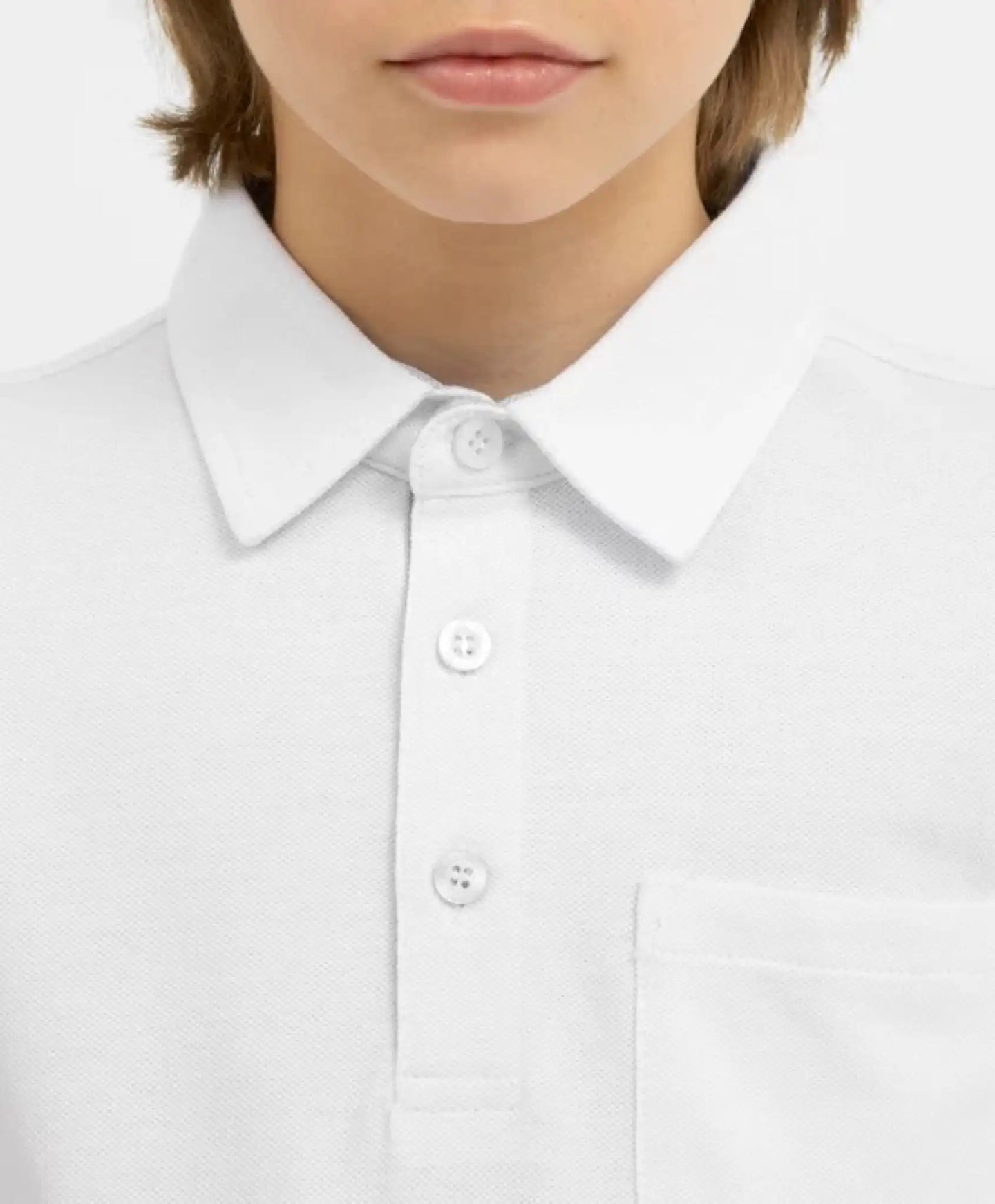 Polo cu mânecă scurtă din pique, alb, pentru băiat, Gulliver