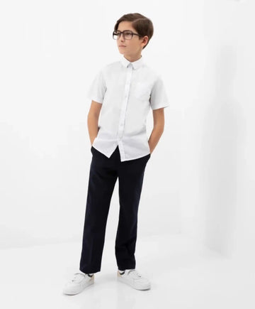 Cămașă clasică cu mâneci scurte albă de la Gulliver