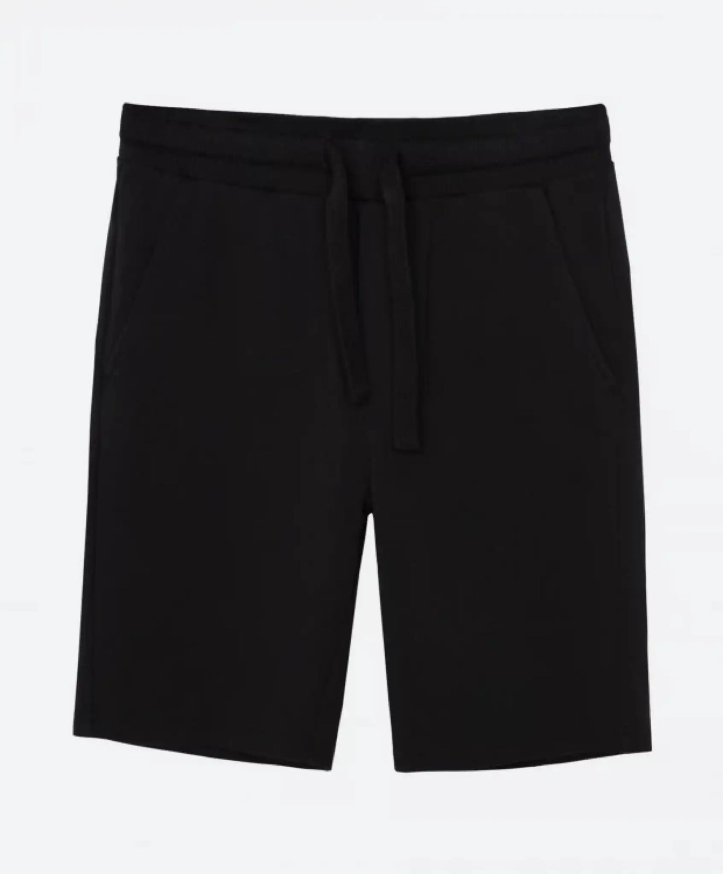 Pantaloni scurți tricot, cu curea, negri, Gulliver