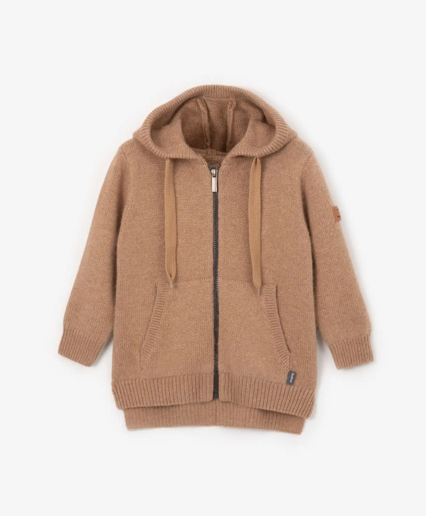 Cardigan tricotat cu glugă, maro, Gulliver