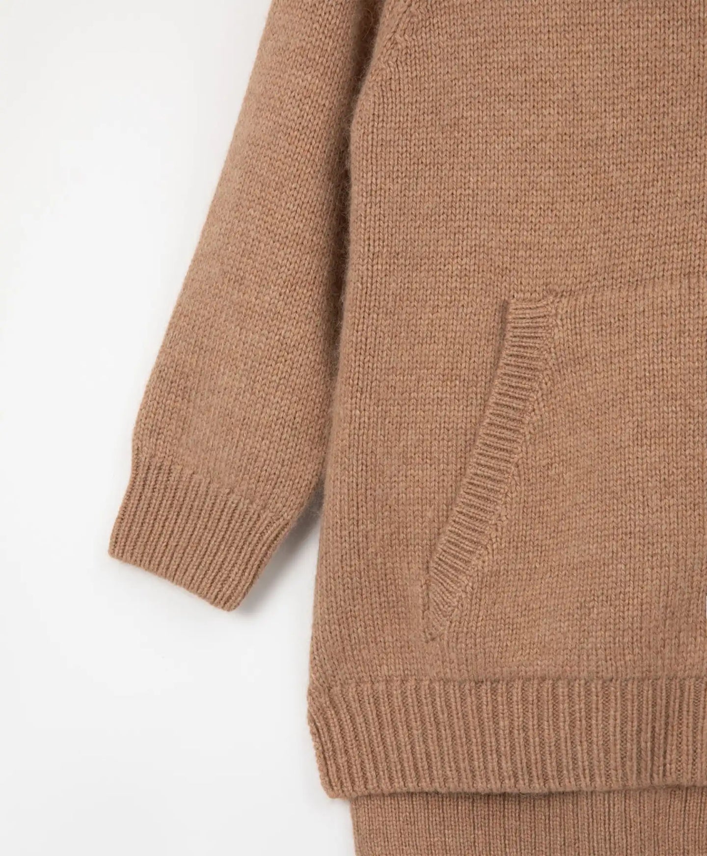 Cardigan tricotat cu glugă, maro, Gulliver