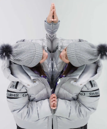 Geacă oversized de iarnă, gri, Gulliver