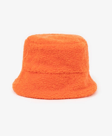 Panama din piele de culoare portocalie