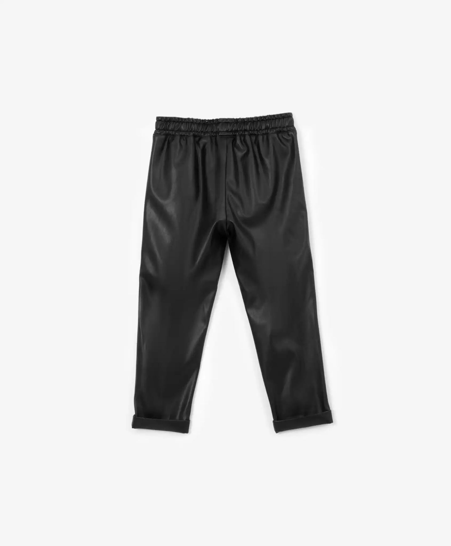 Pantaloni din piele ecologică, negri, Gulliver