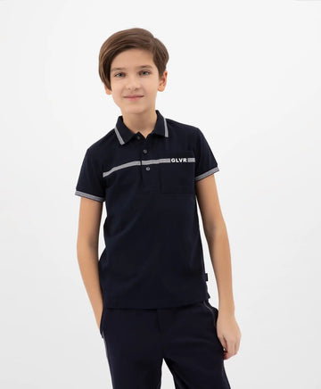 Tricou cu mâneci scurte albastru Gulliver