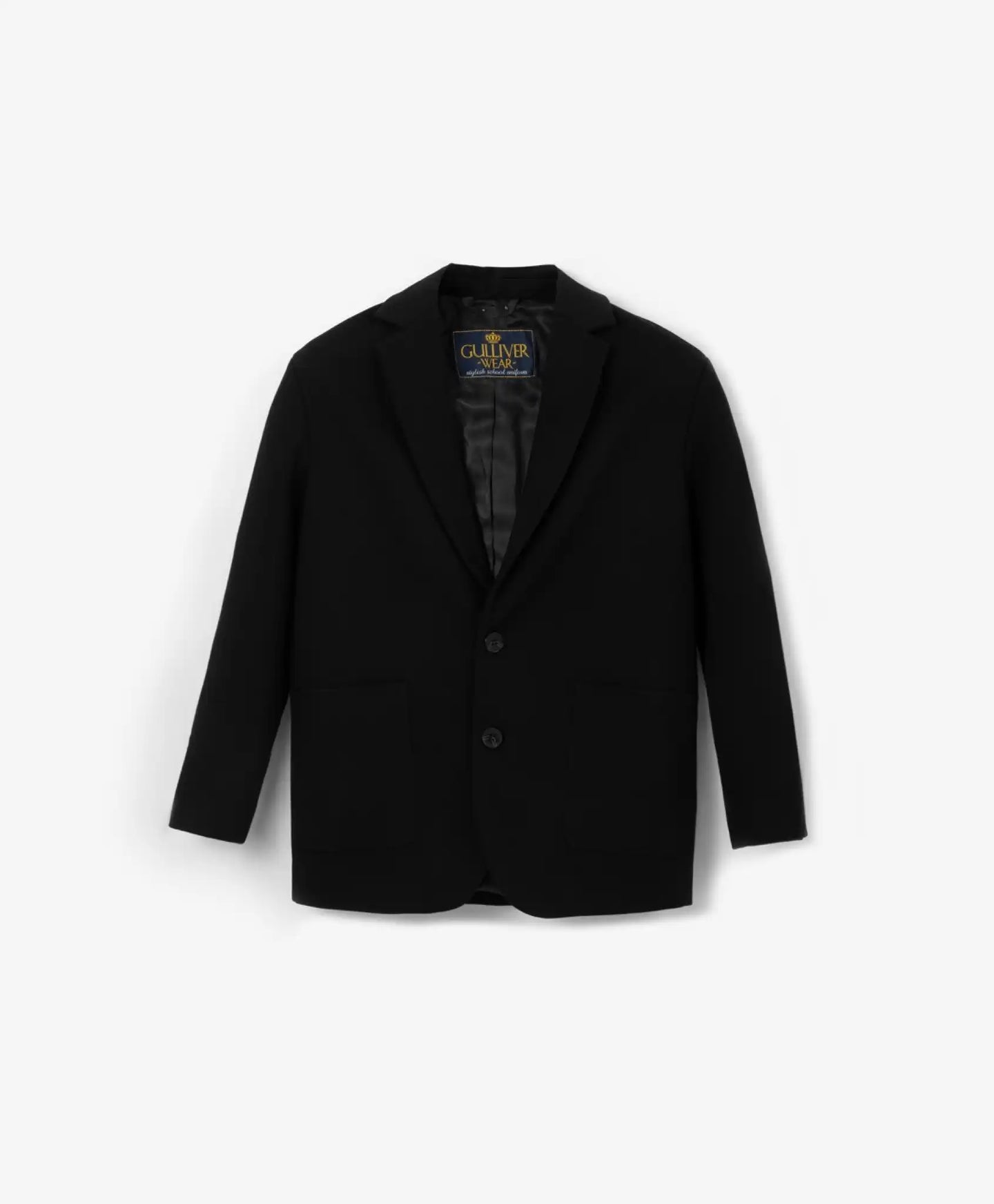 Jachetă din flanel cu buzunar și detaliu reparație, neagră, Gulliver