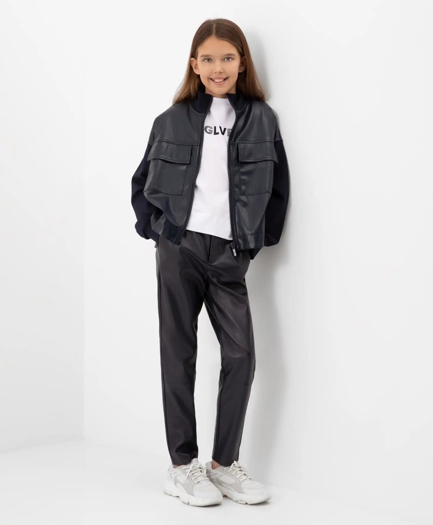 Pantaloni izolați din imitație de piele, albaștri, Gulliver