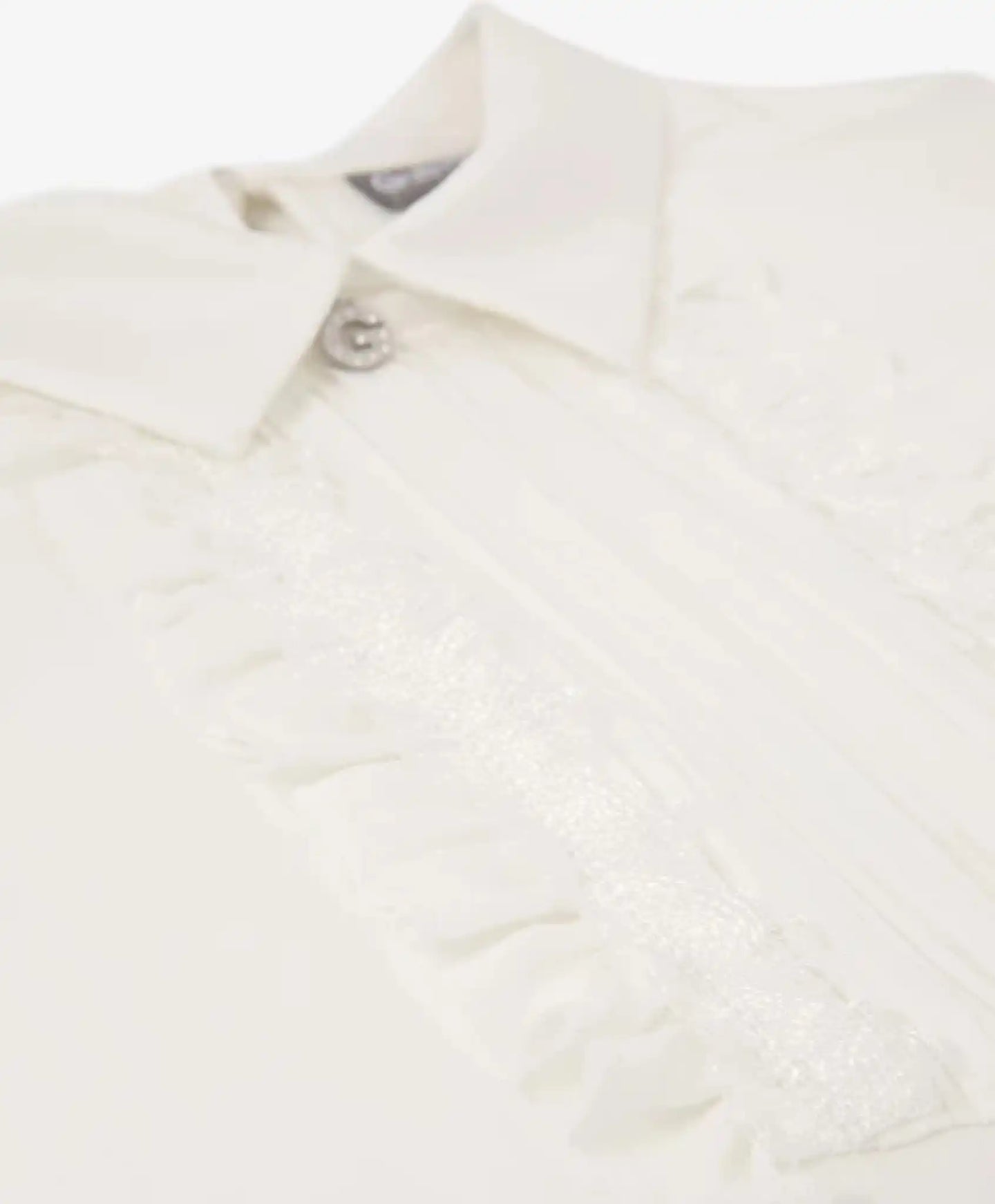 Bluză cu inserție textilă plisată în stil lăptos, Gulliver