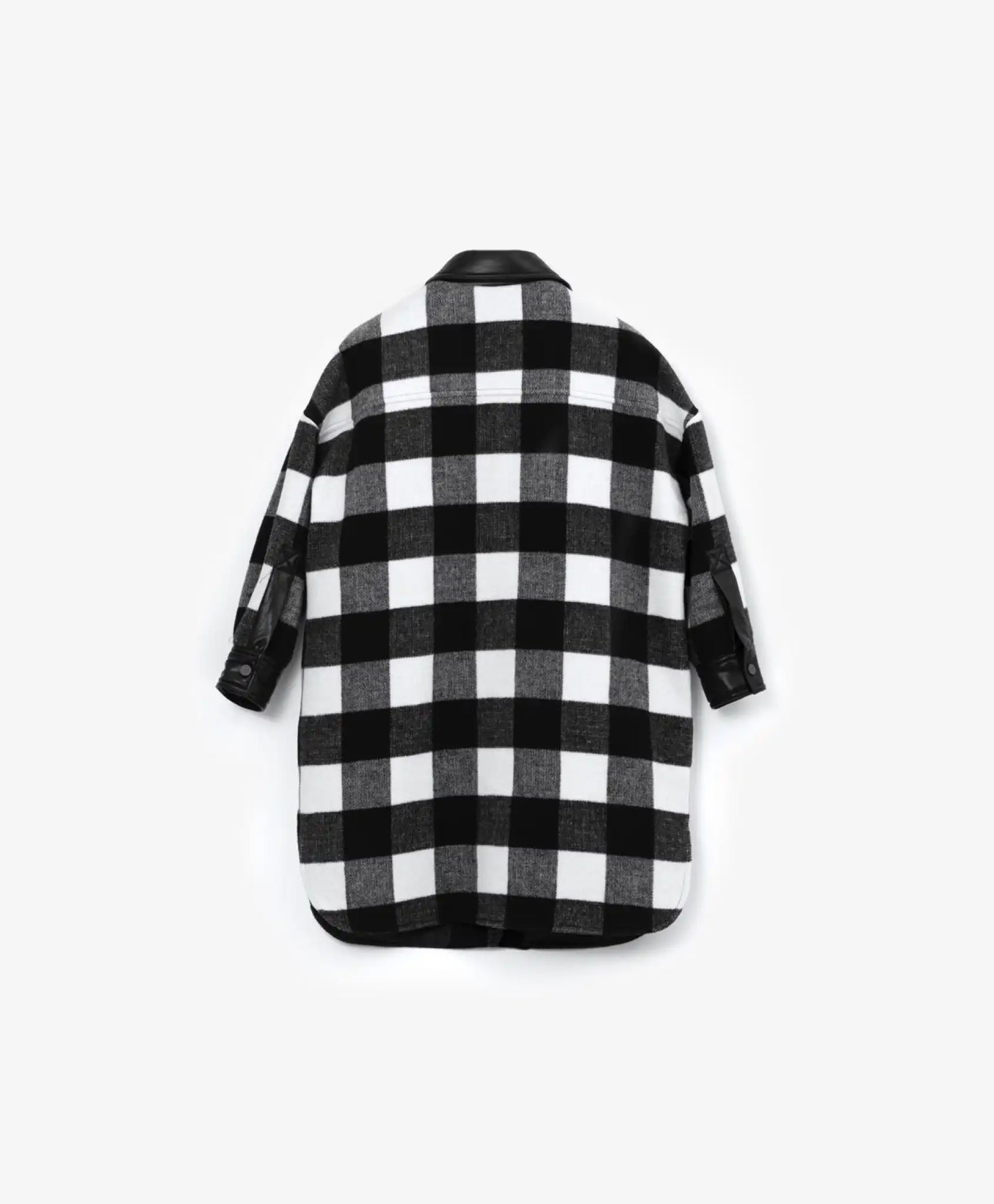 Palton drapat, cu carouri mari, alb, Gulliver