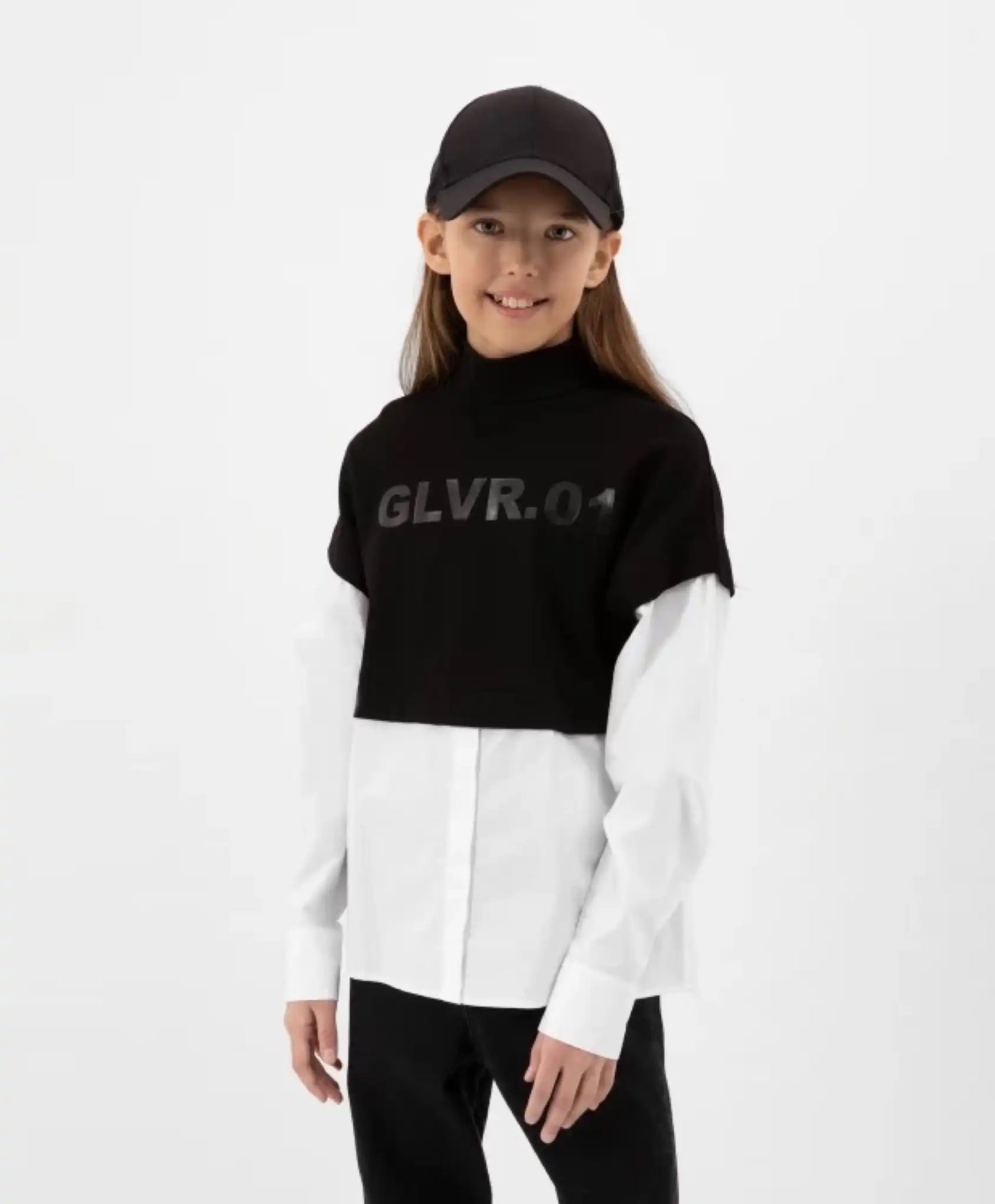 Bluză combinată cu mâneci voluminoase, albă, Gulliver