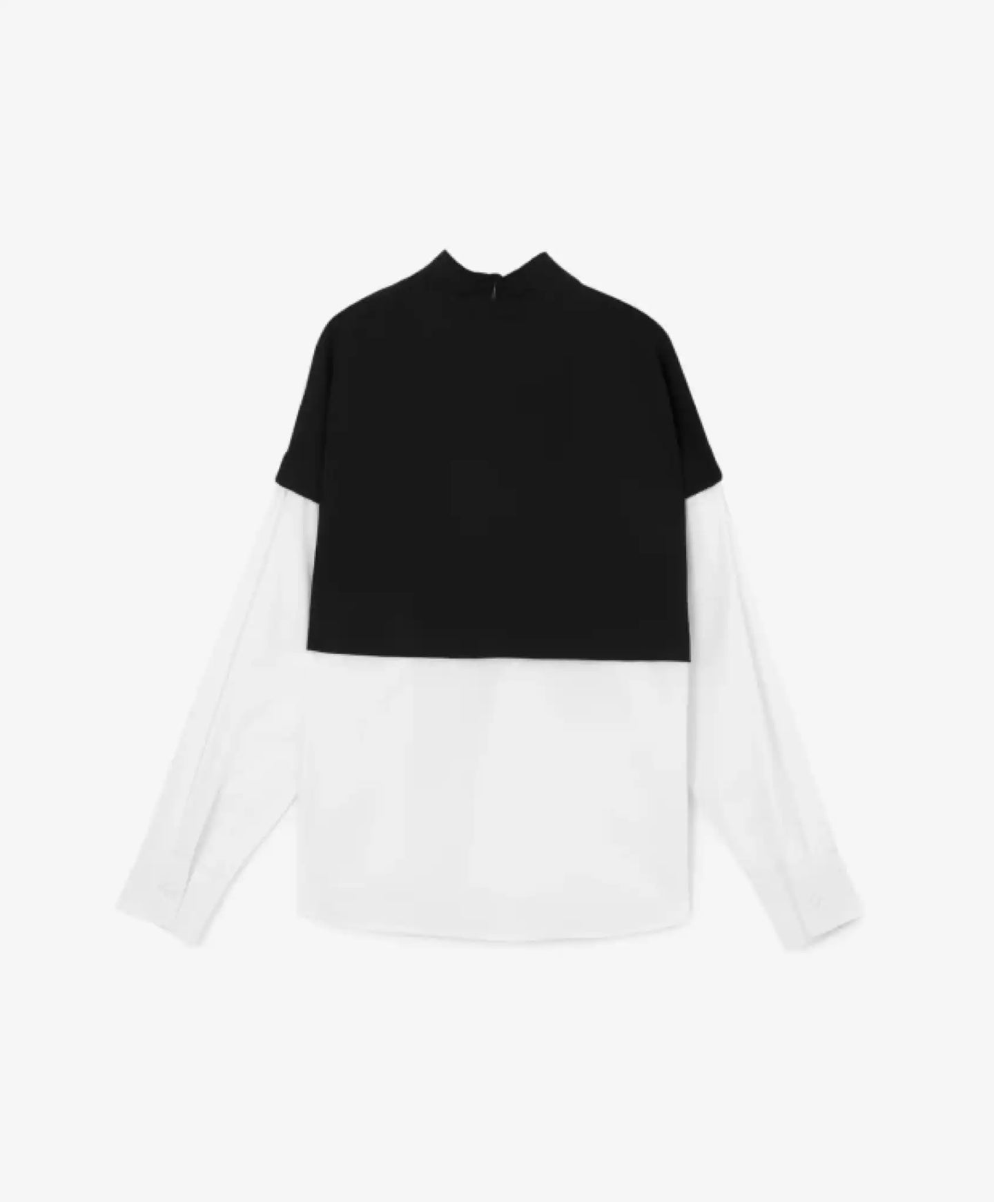 Bluză combinată cu mâneci voluminoase, albă, Gulliver