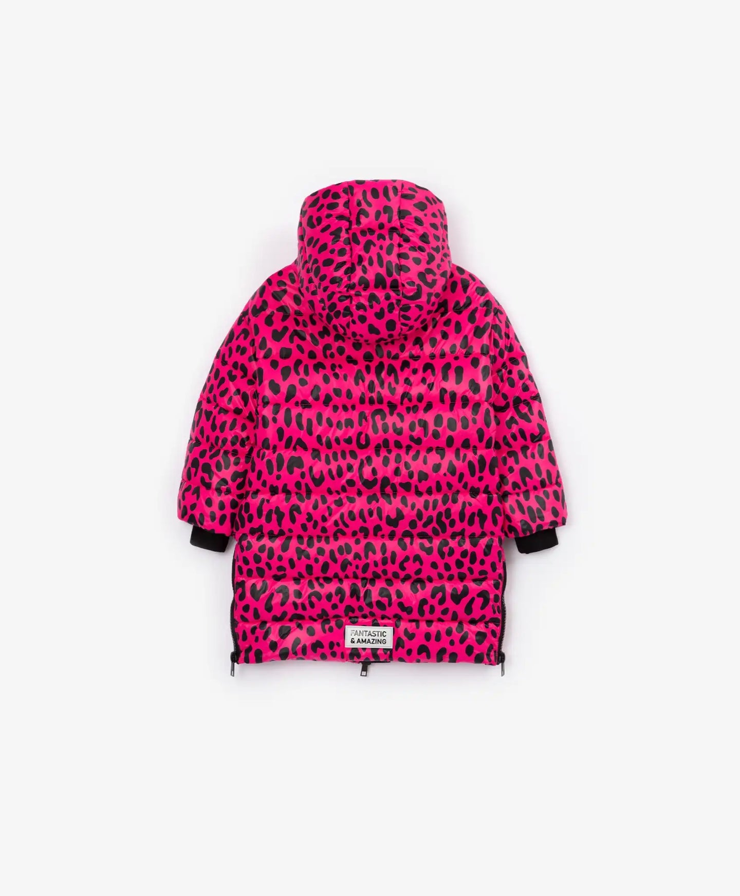 Palton roz cu blană artificială de la Gulliver