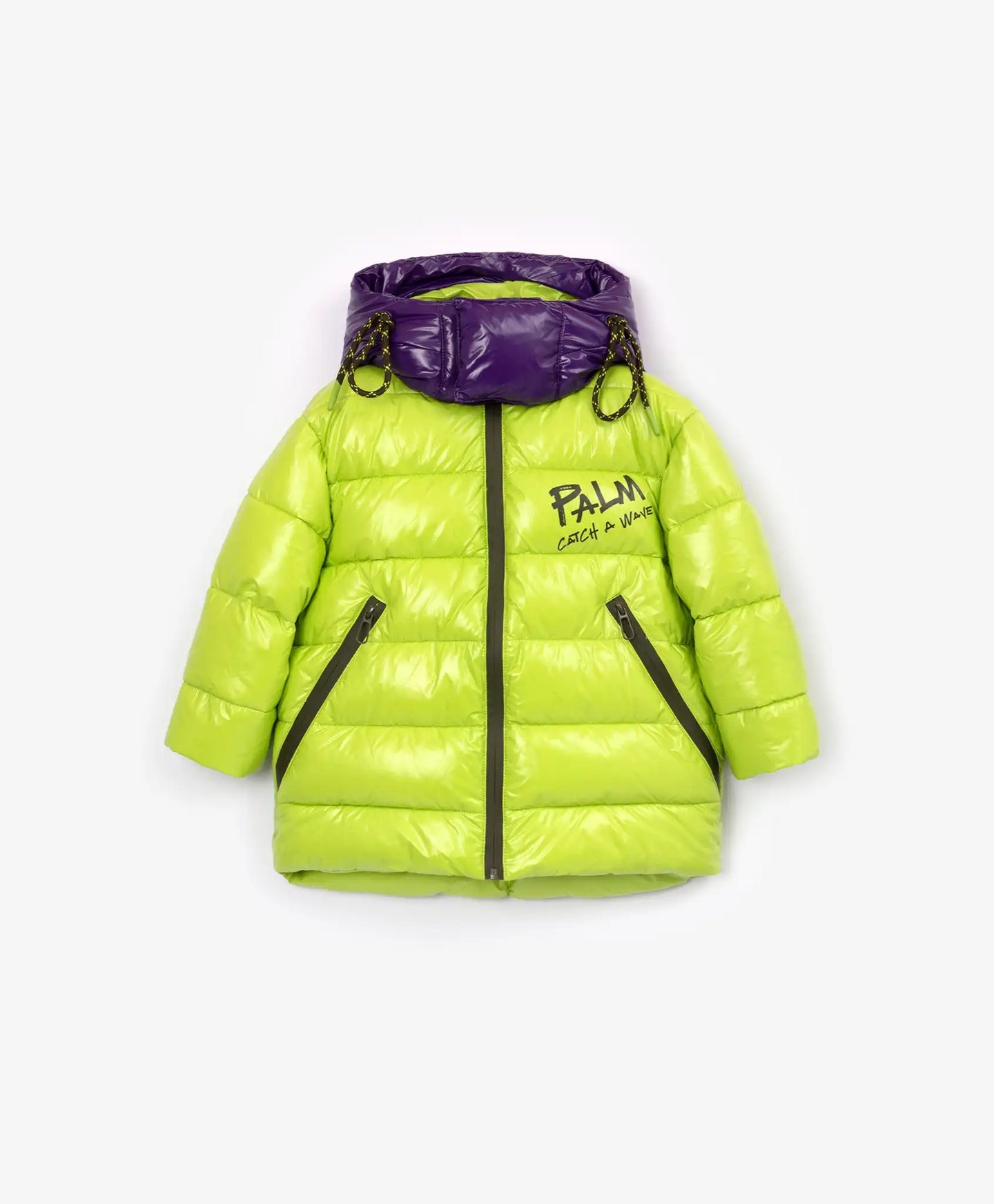 Geacă verde de iarnă din blană artificială de la Gulliver