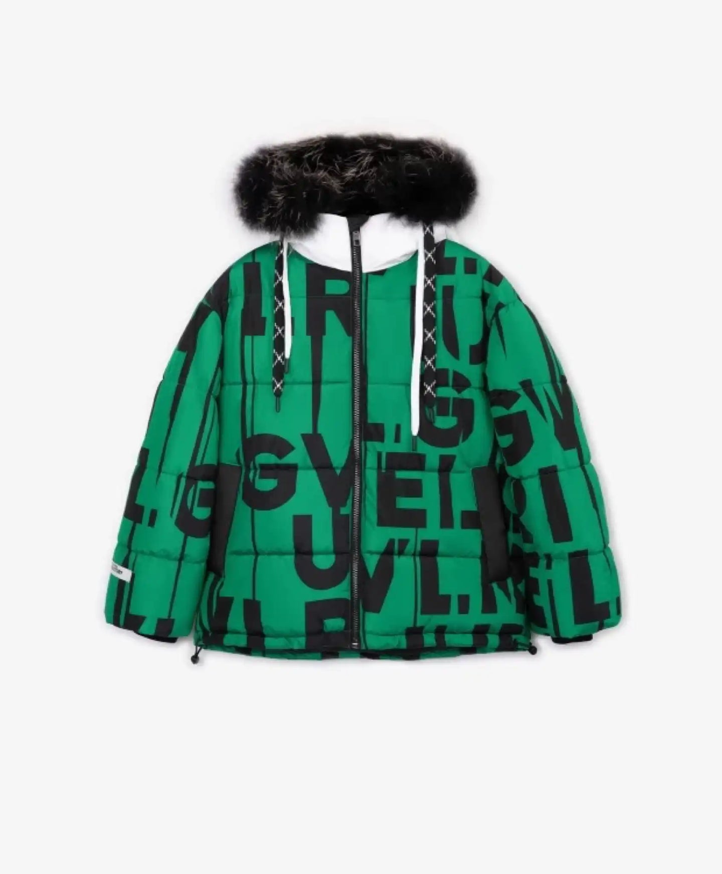 Geacă din blană artificială, verde, de la Gulliver