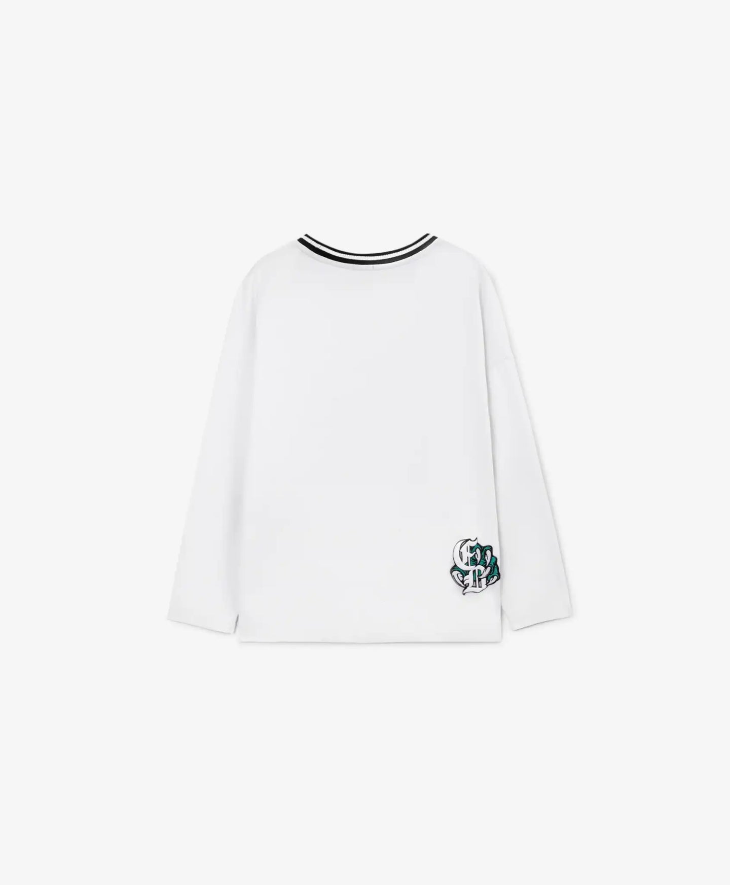 Tricou alb cu mâneci lungi de la Gulliver