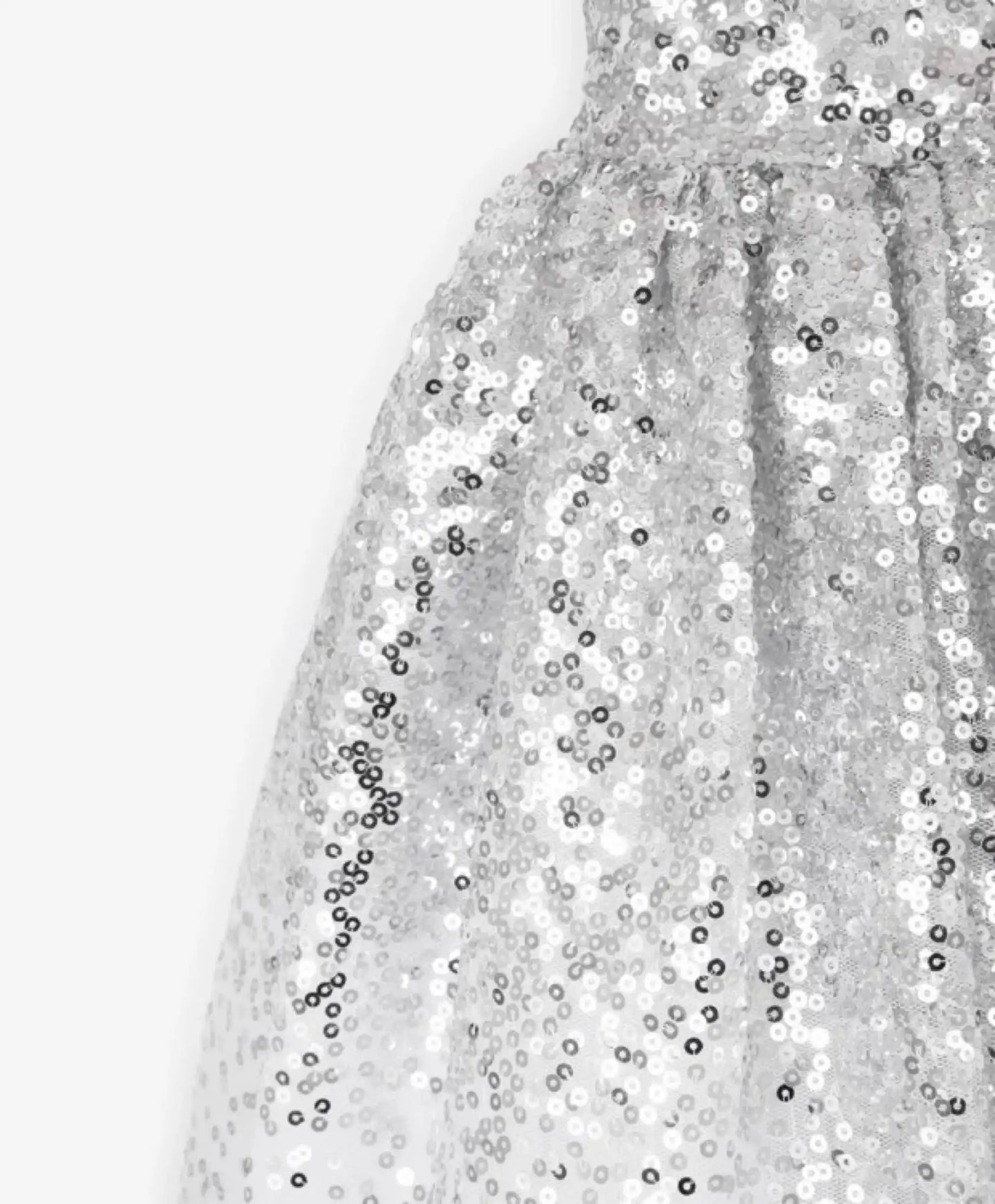 Rochie dublă cu paiete argintii de la Gulliver