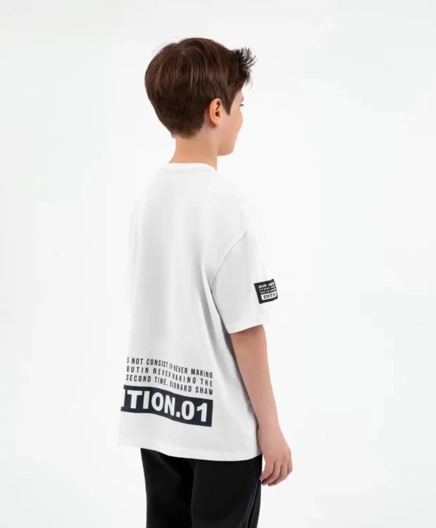 Tricou cu mânecă scurtă, alb, Gulliver