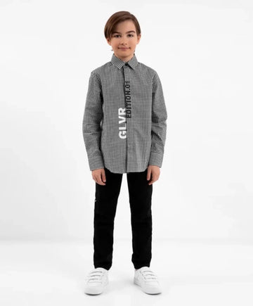 Blugi conici spre gleznă, negri, Gulliver