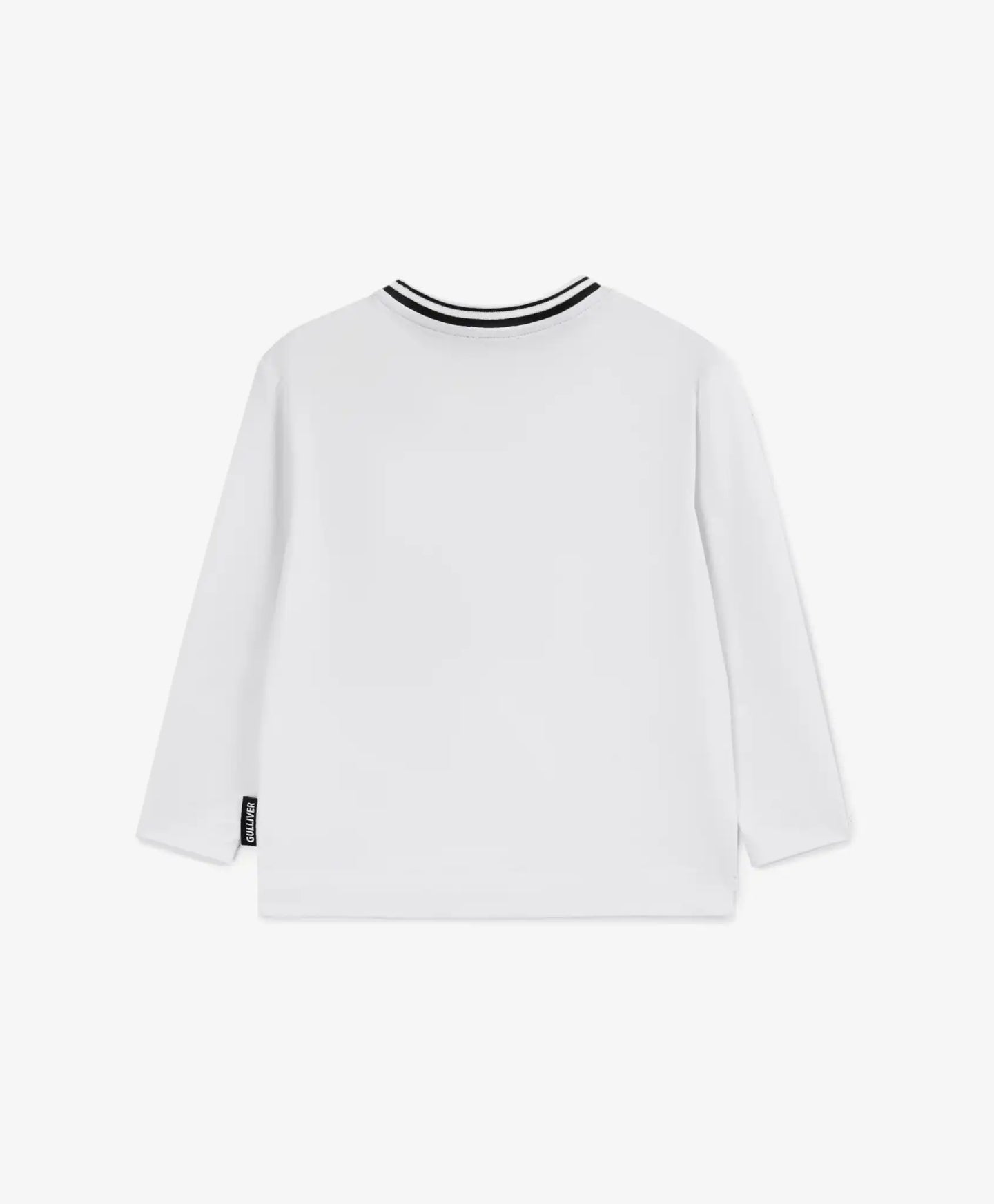 Longsleeve tricotat alb pentru băieți Gulliver