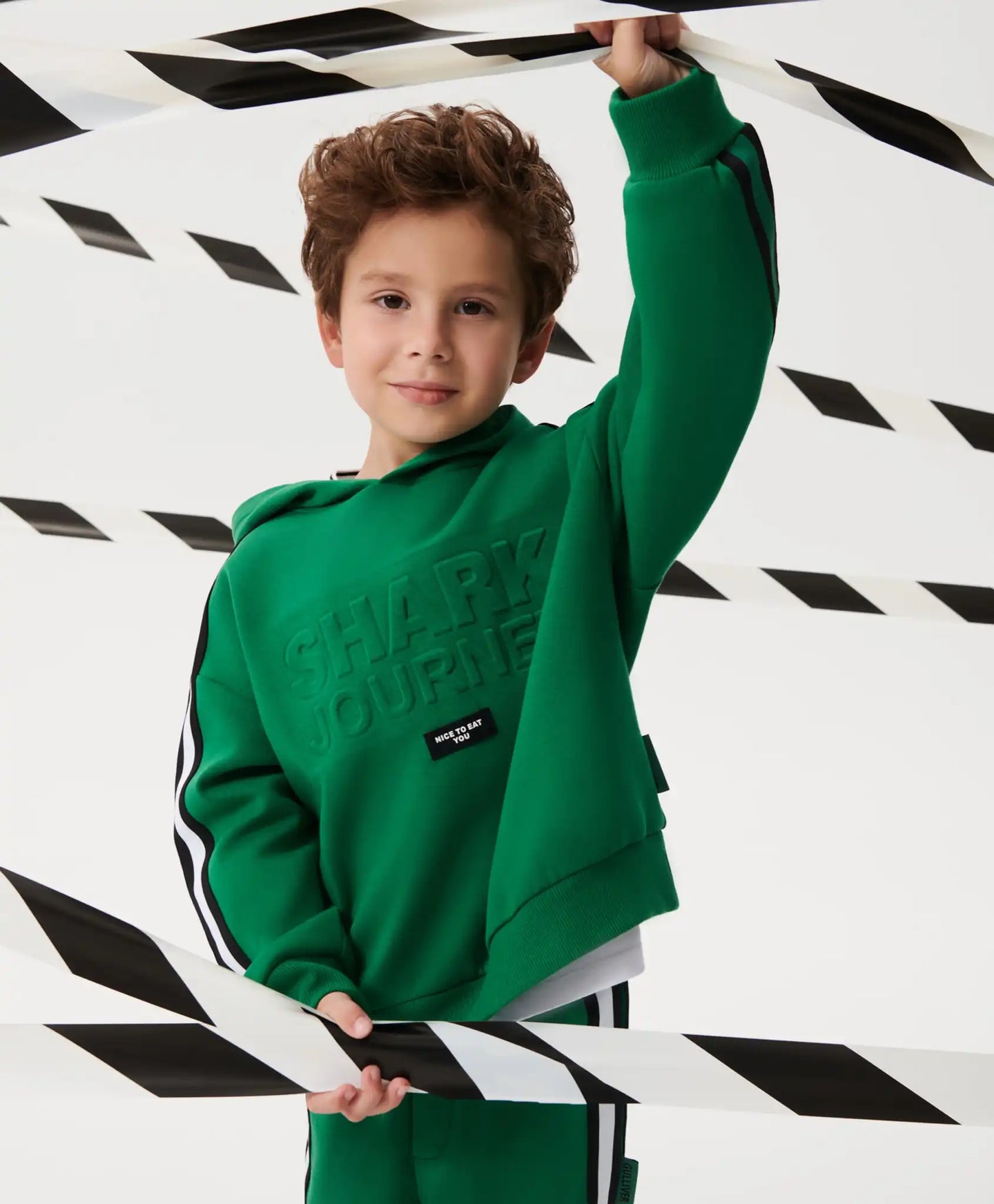 Hoodie oversized din tricot verde pentru băieți Gulliver