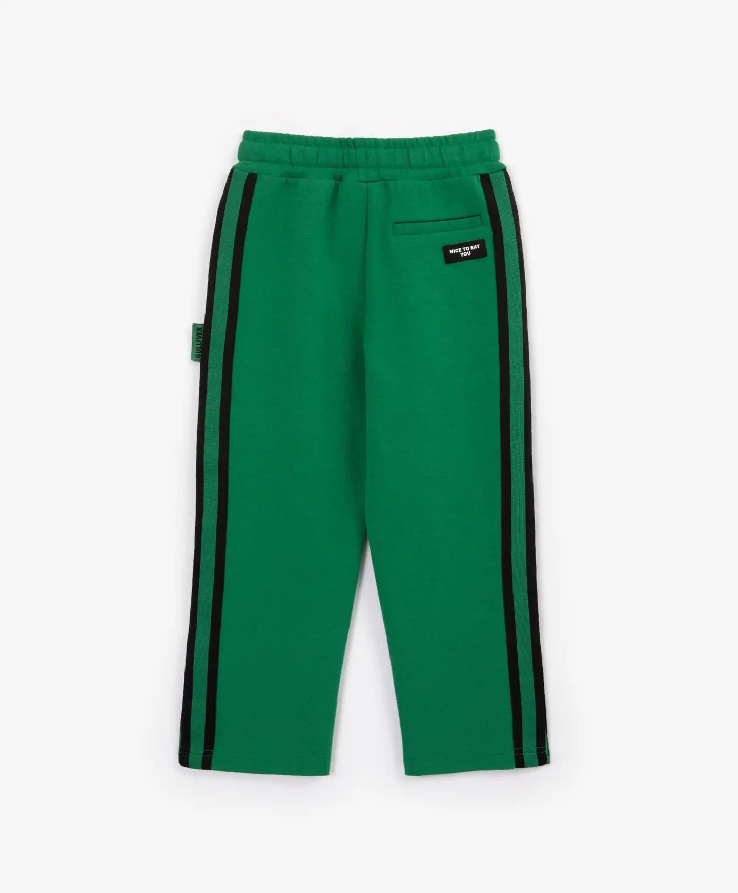 Pantaloni tricot cu dungi laterale, verzi, pentru băiat, Gulliver